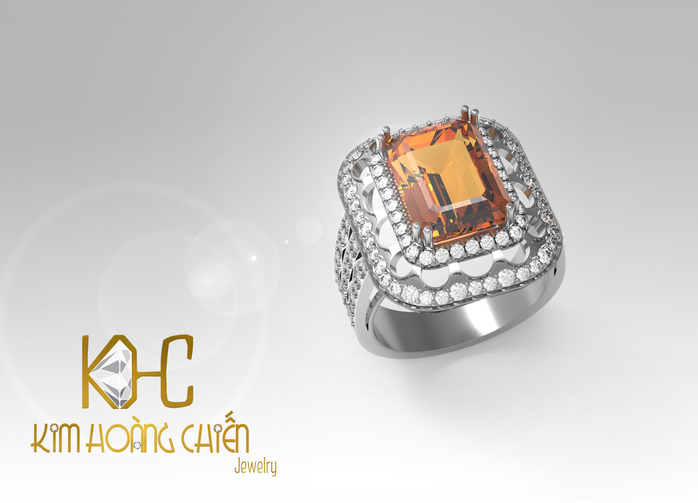 Rings-CC25-with diamond -1 Files 3D print model 3D print model_9