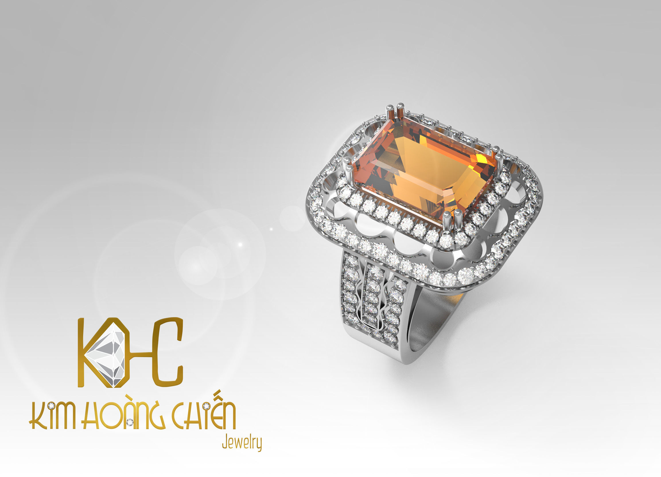 Rings-CC25-with diamond -1 Files 3D print model 3D print model_8
