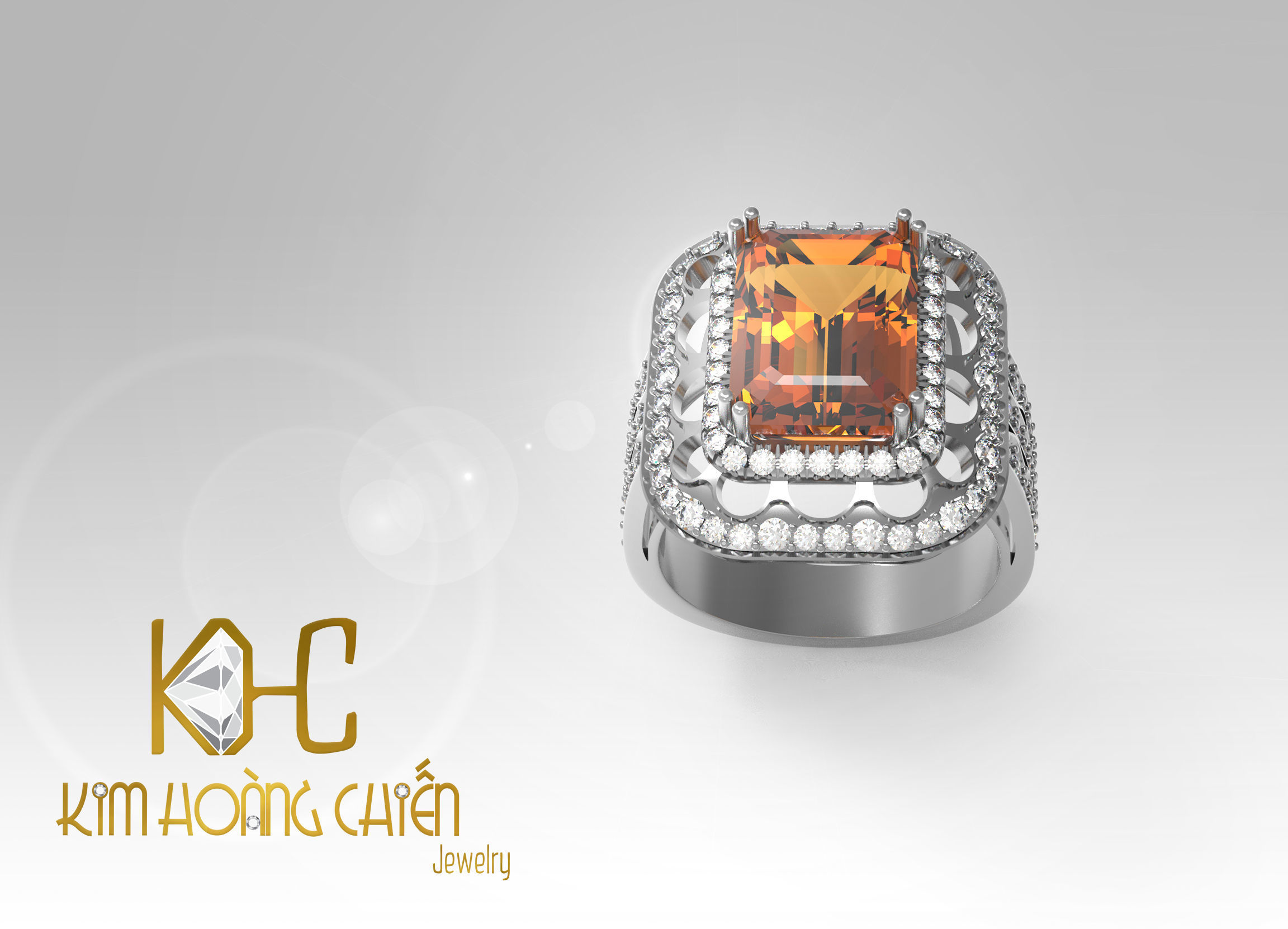 Rings-CC25-with diamond -1 Files 3D print model 3D print model_5