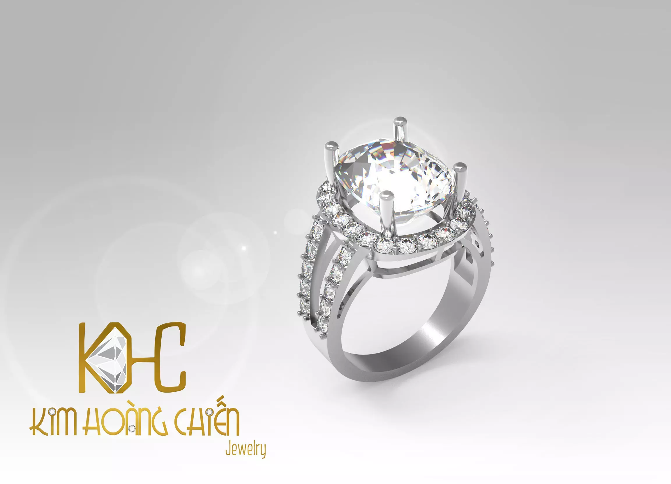 Rings-CC26 -with diamond -1 Files 3D print model 3D print model_0