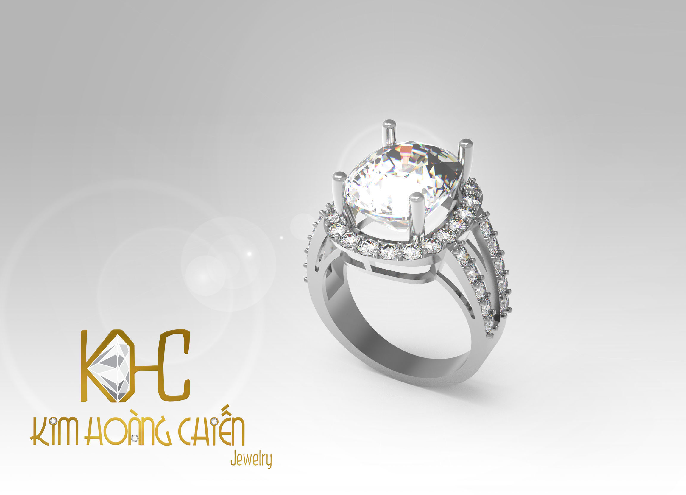Rings-CC26 -with diamond -1 Files 3D print model 3D print model_7
