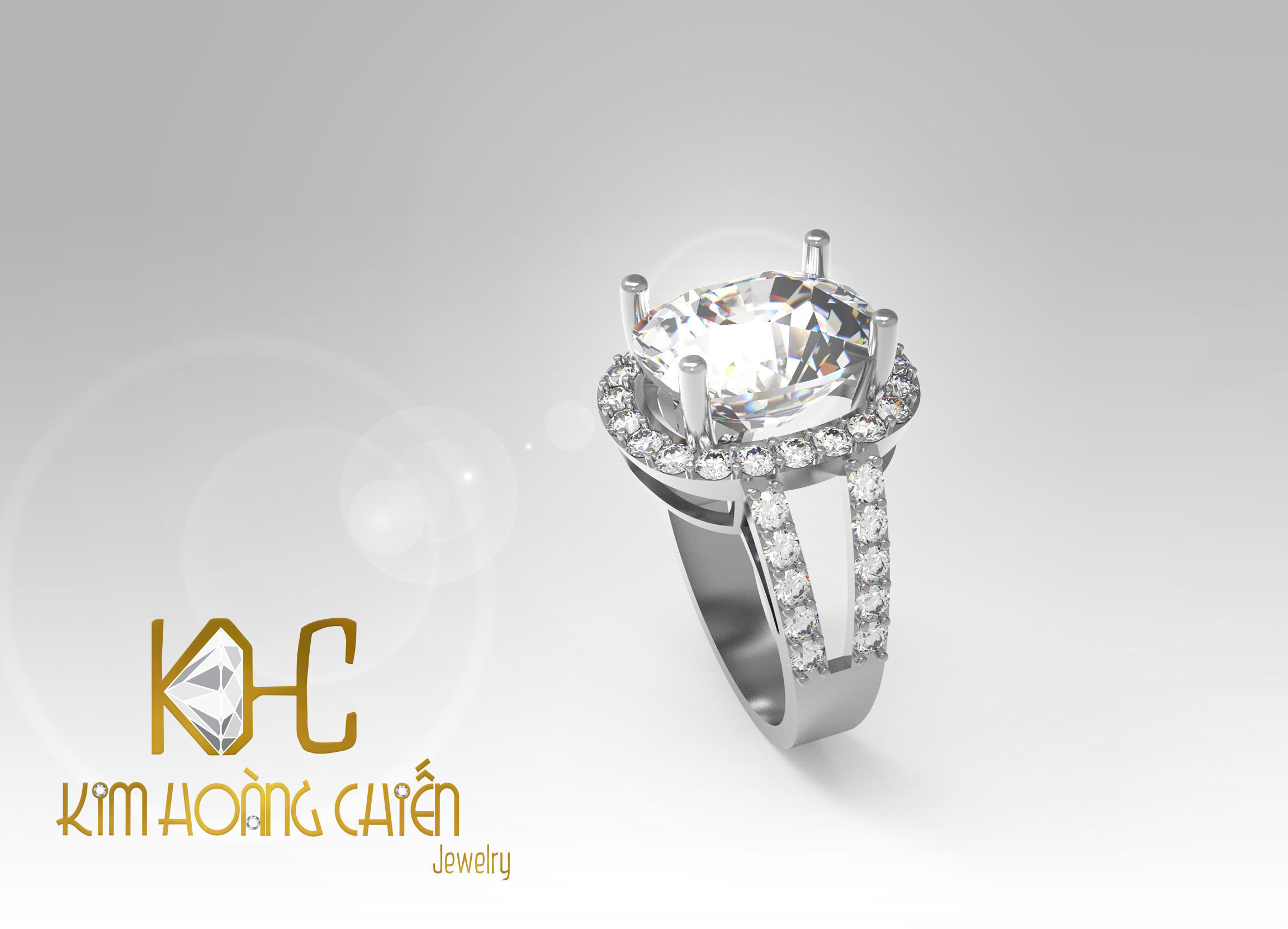 Rings-CC26 -with diamond -1 Files 3D print model 3D print model_8