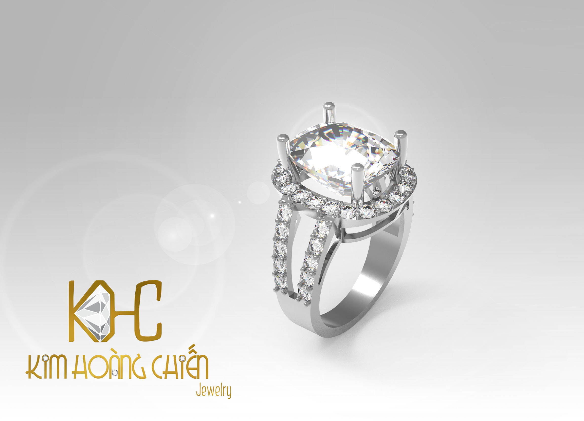 Rings-CC26 -with diamond -1 Files 3D print model 3D print model_5