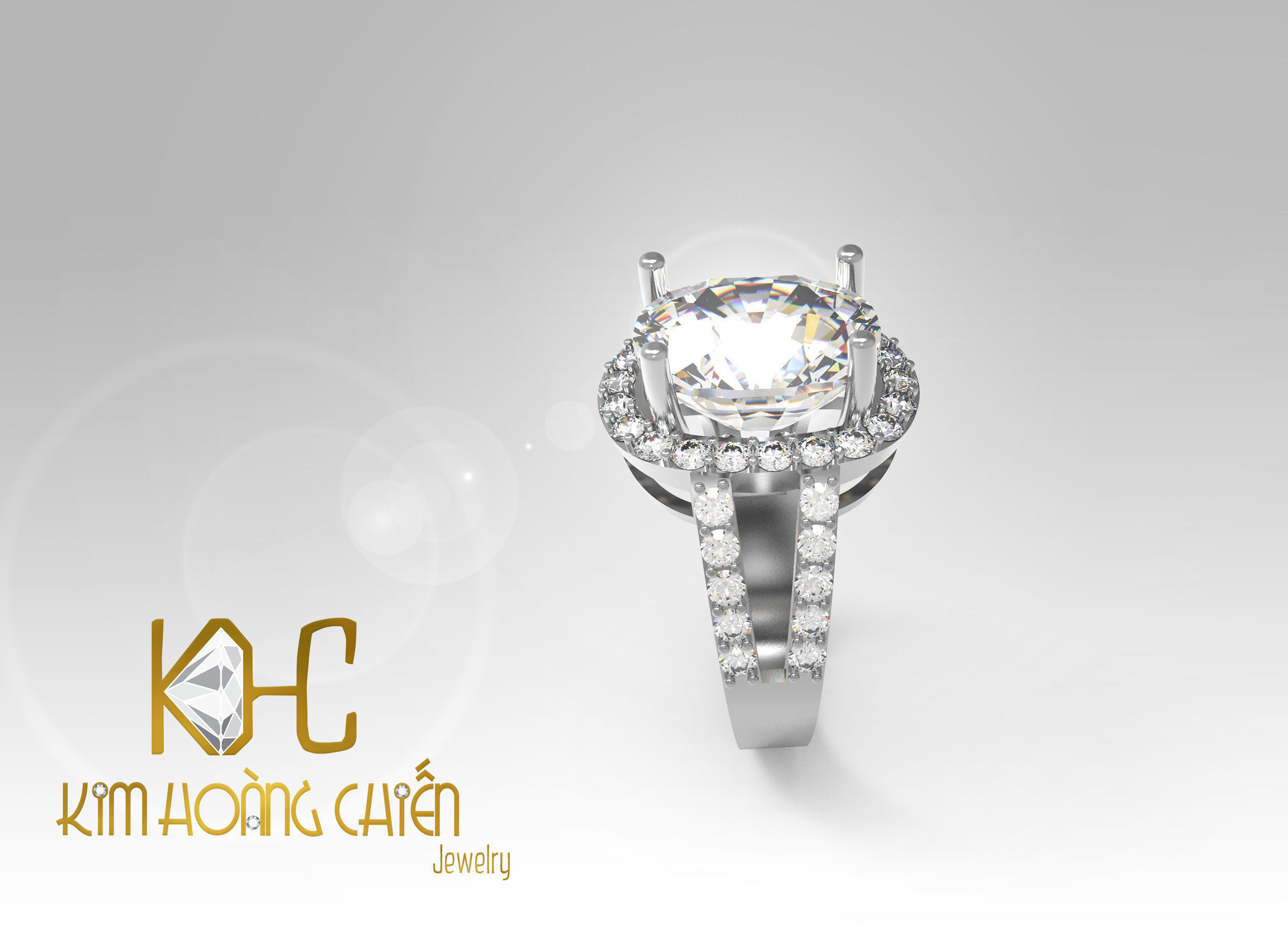 Rings-CC26 -with diamond -1 Files 3D print model 3D print model_4