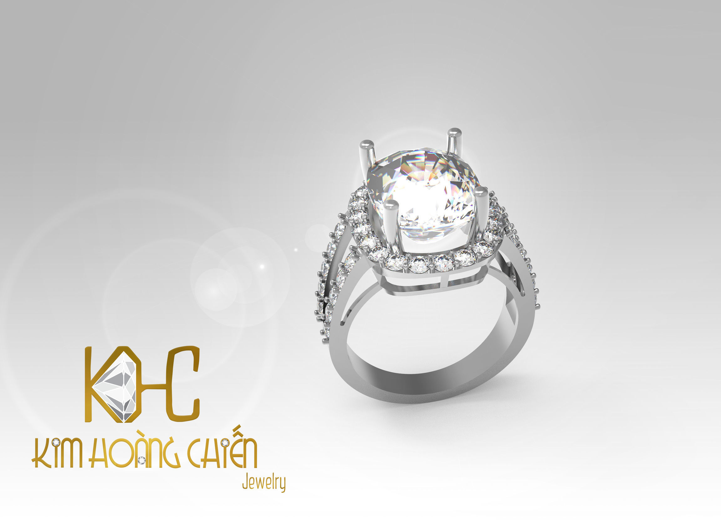 Rings-CC26 -with diamond -1 Files 3D print model 3D print model_6