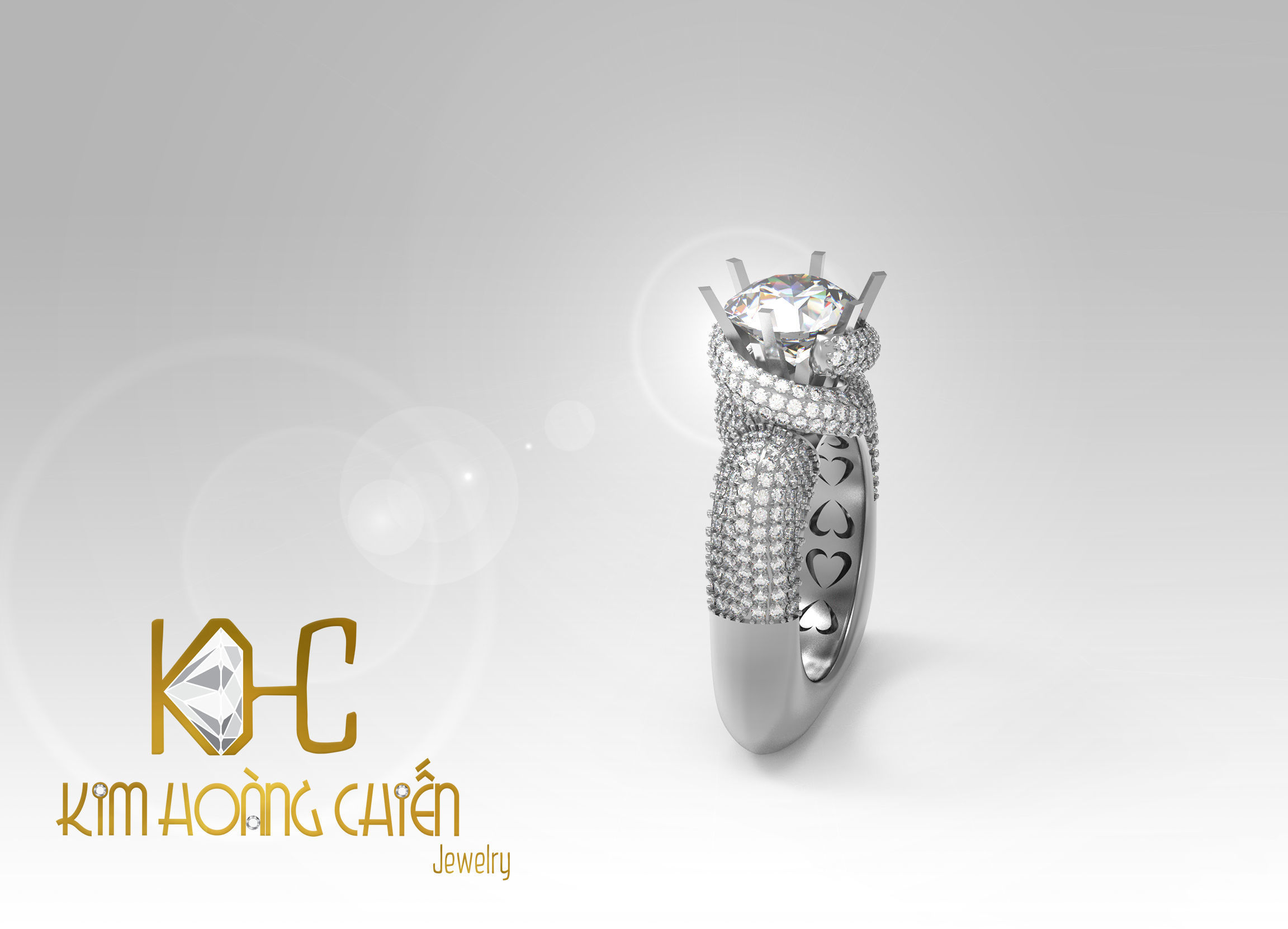 Rings-CC27 -with diamond -1 Files 3D print model 3D print model_8