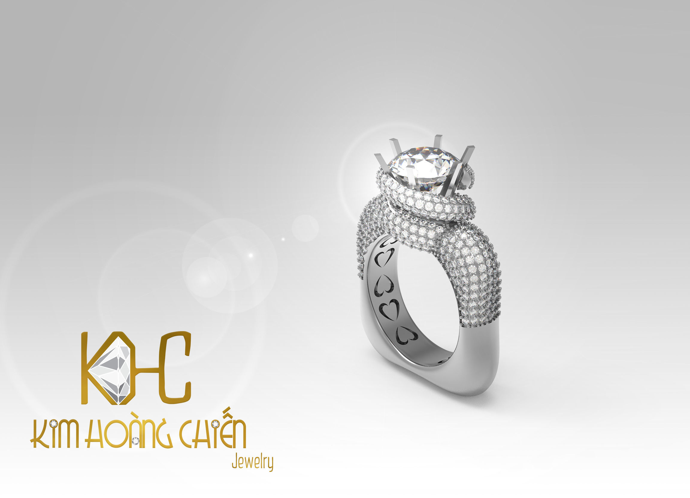Rings-CC27 -with diamond -1 Files 3D print model 3D print model_2