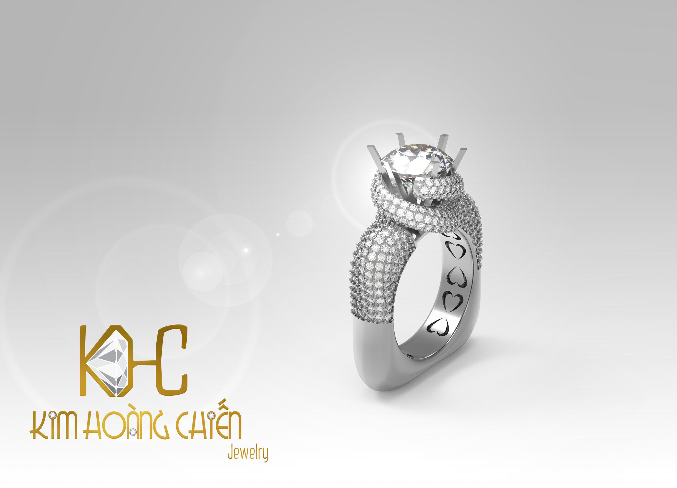 Rings-CC27 -with diamond -1 Files 3D print model 3D print model_4