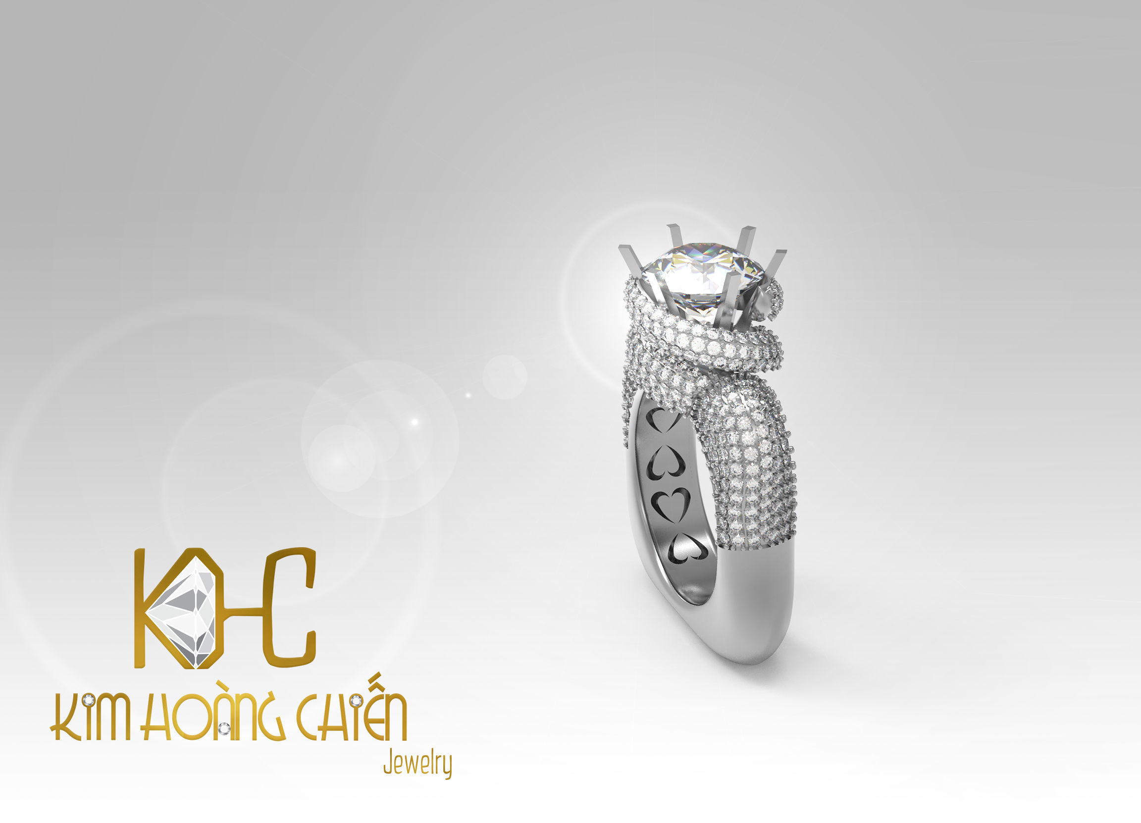Rings-CC27 -with diamond -1 Files 3D print model 3D print model_7