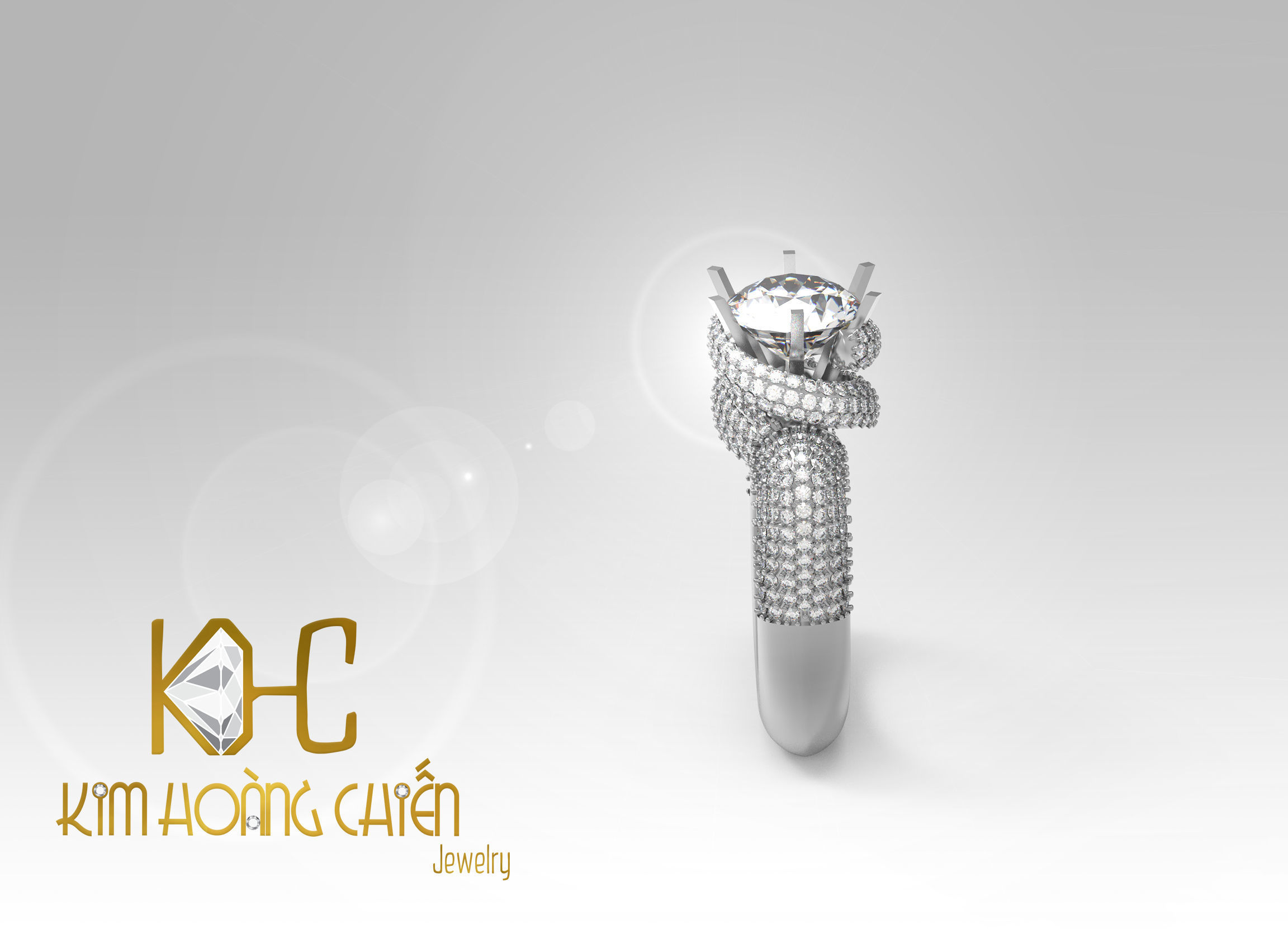 Rings-CC27 -with diamond -1 Files 3D print model 3D print model_3