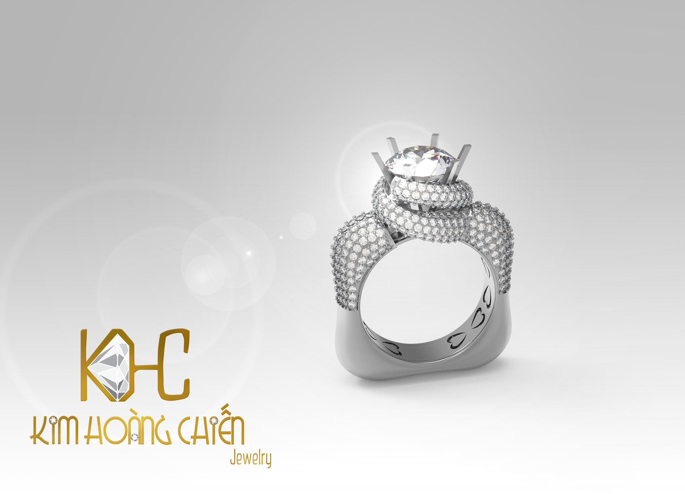 Rings-CC27 -with diamond -1 Files 3D print model 3D print model_5