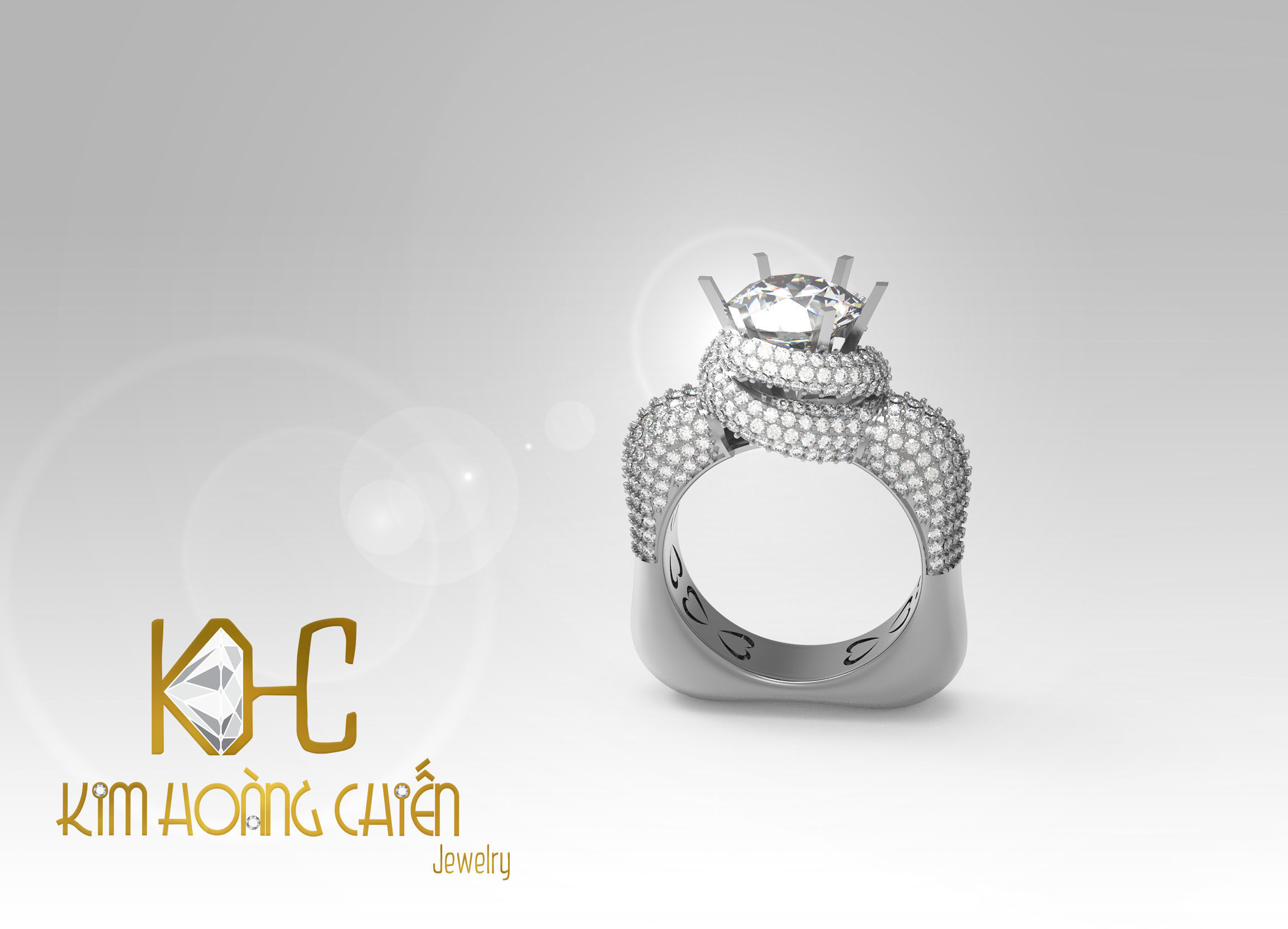 Rings-CC27 -with diamond -1 Files 3D print model 3D print model_1