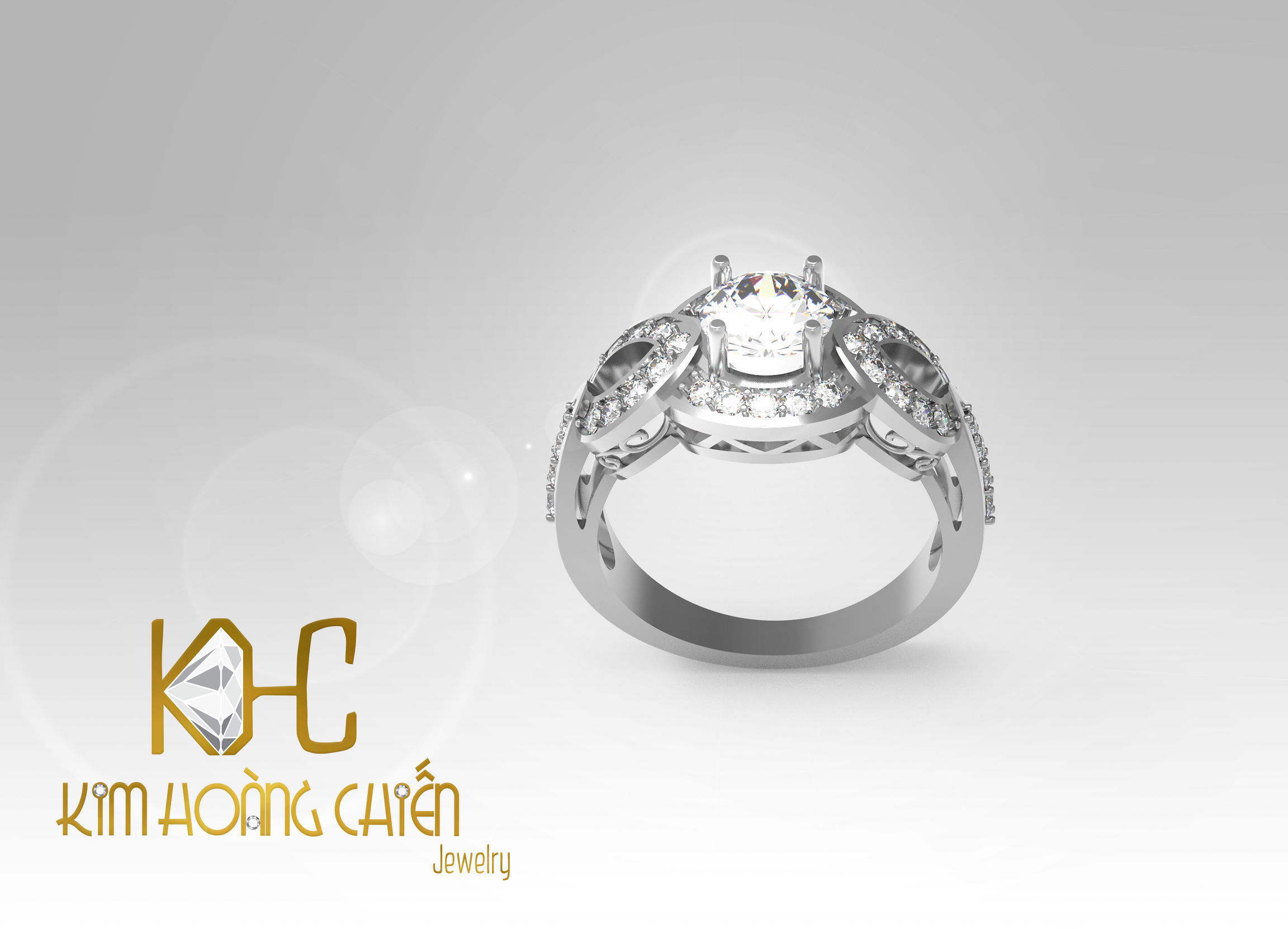 Rings-CC29-with diamond -1 Files 3D print model 3D print model_1