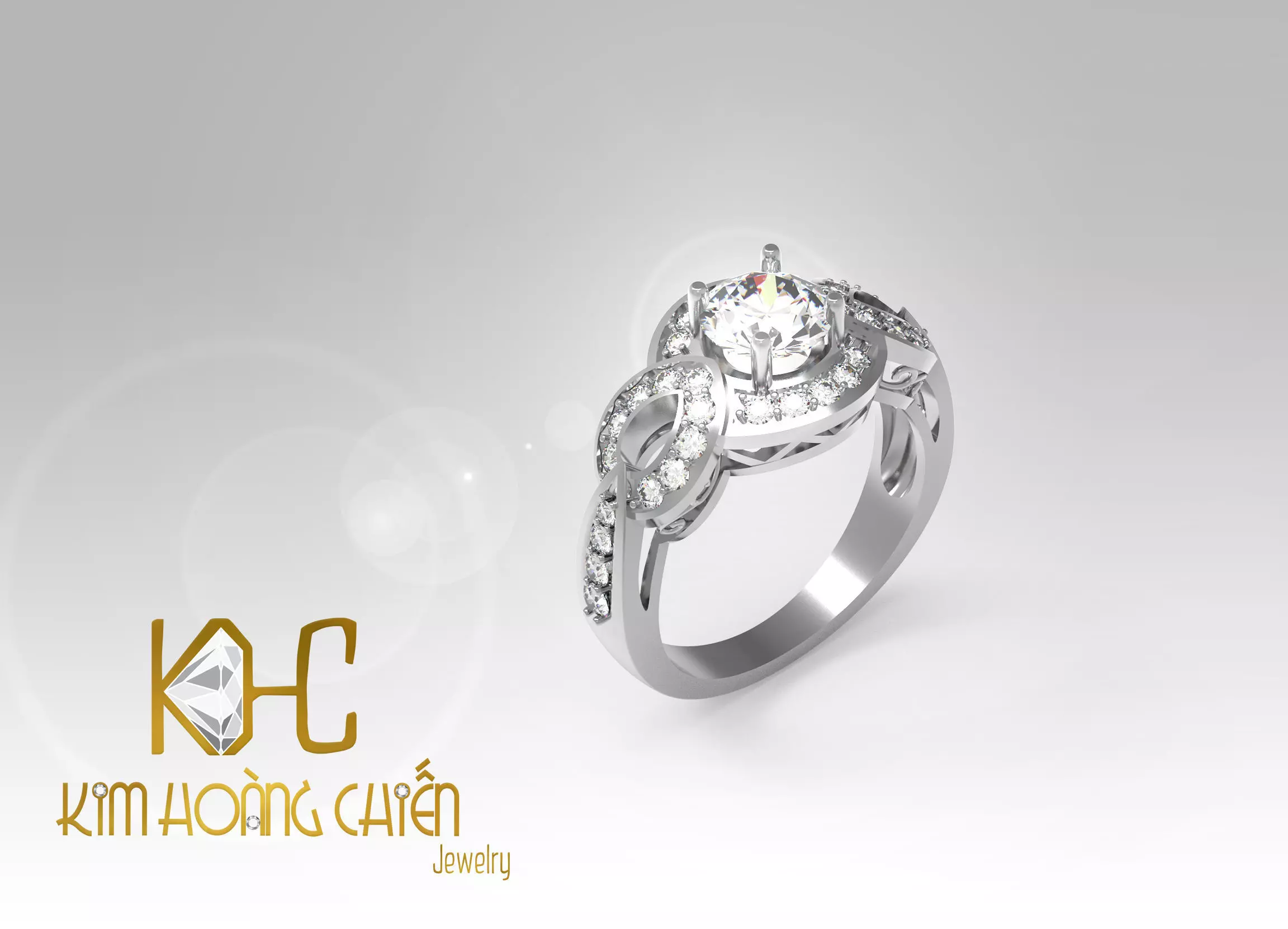 Rings-CC29-with diamond -1 Files 3D print model 3D print model_0