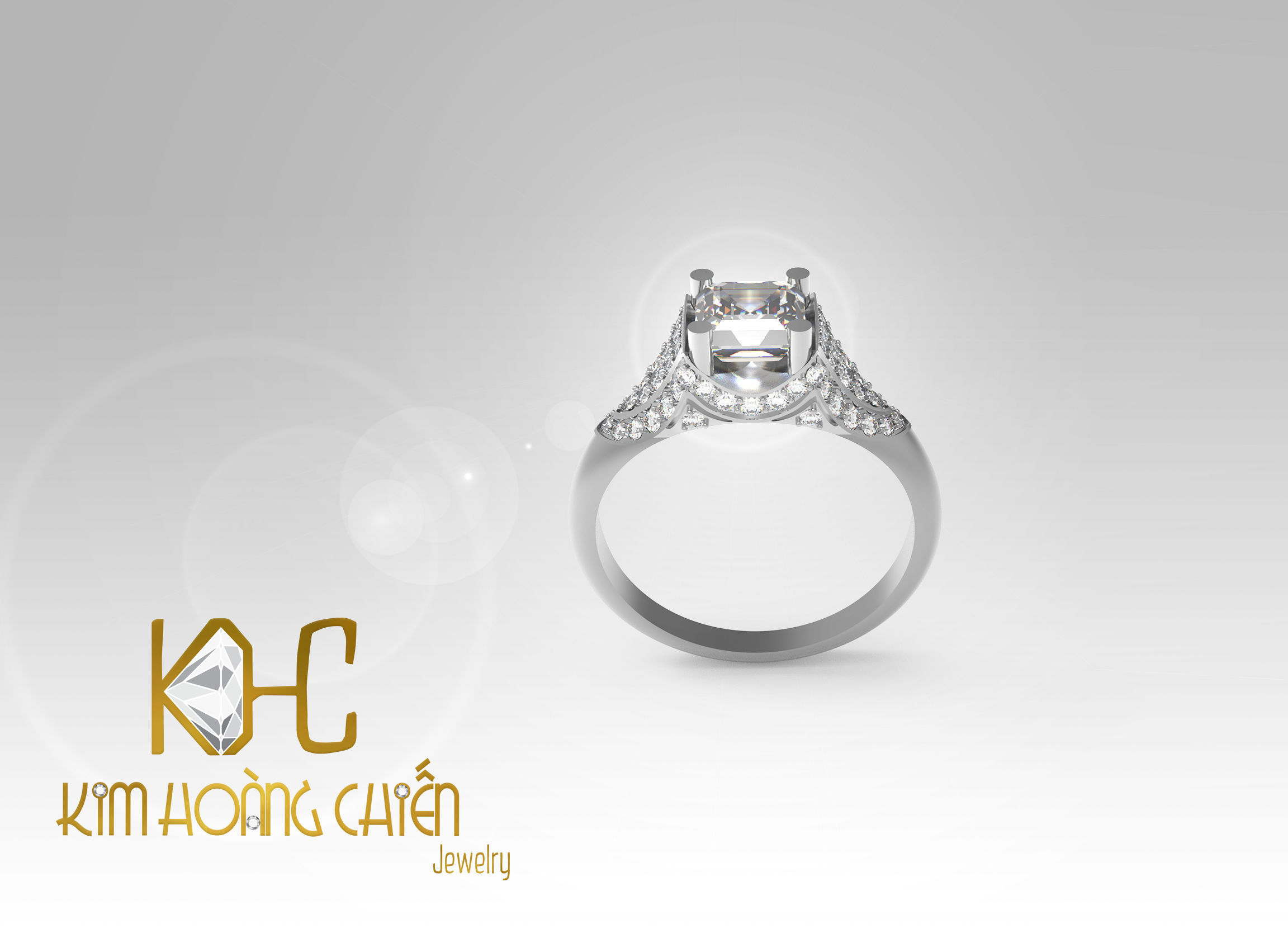 Rings-CC31-with diamond -1 Files 3D print model 3D print model_1