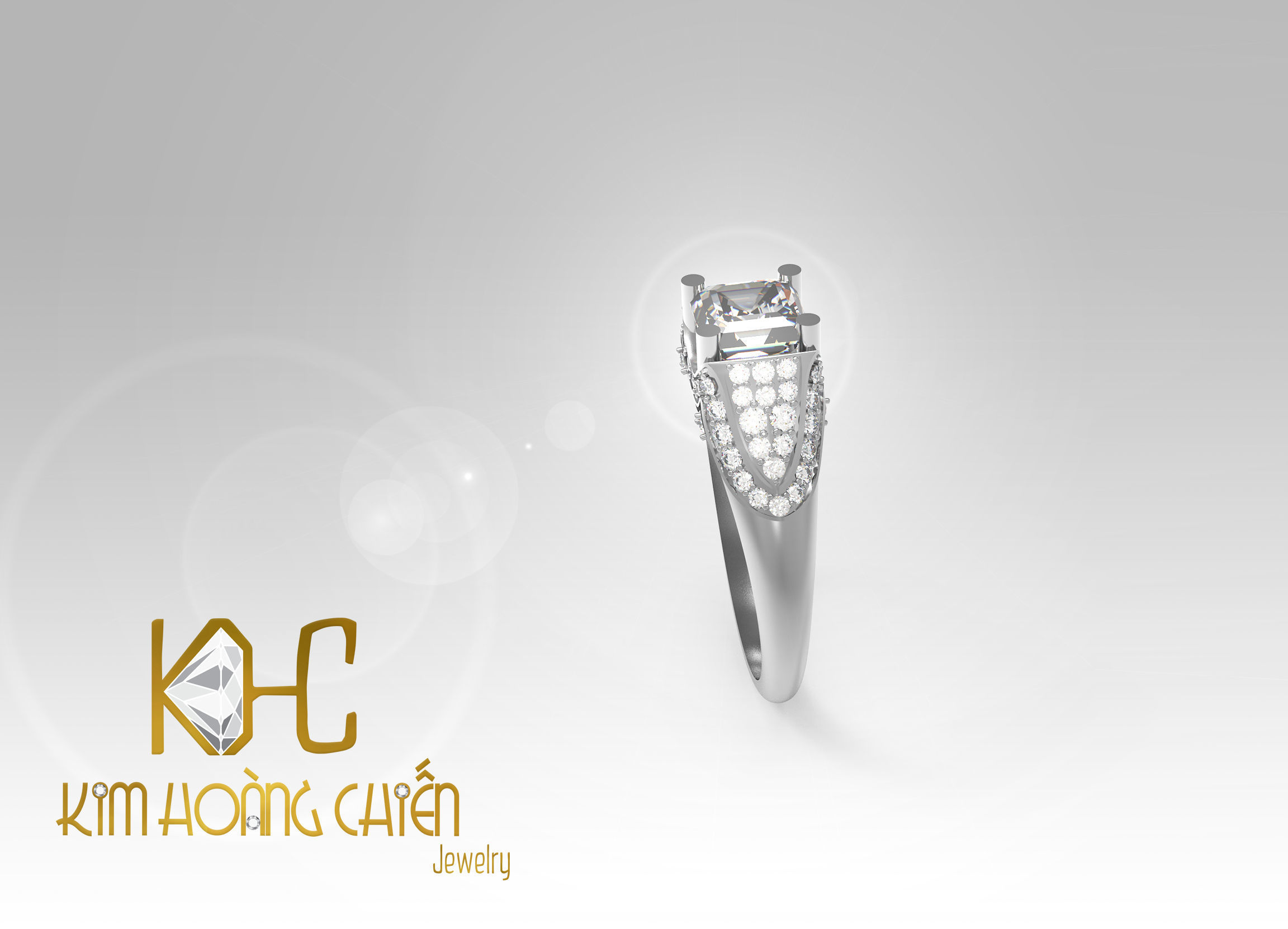 Rings-CC31-with diamond -1 Files 3D print model 3D print model_3
