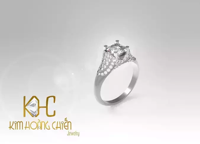 Rings-CC31-with diamond -1 Files 3D print model