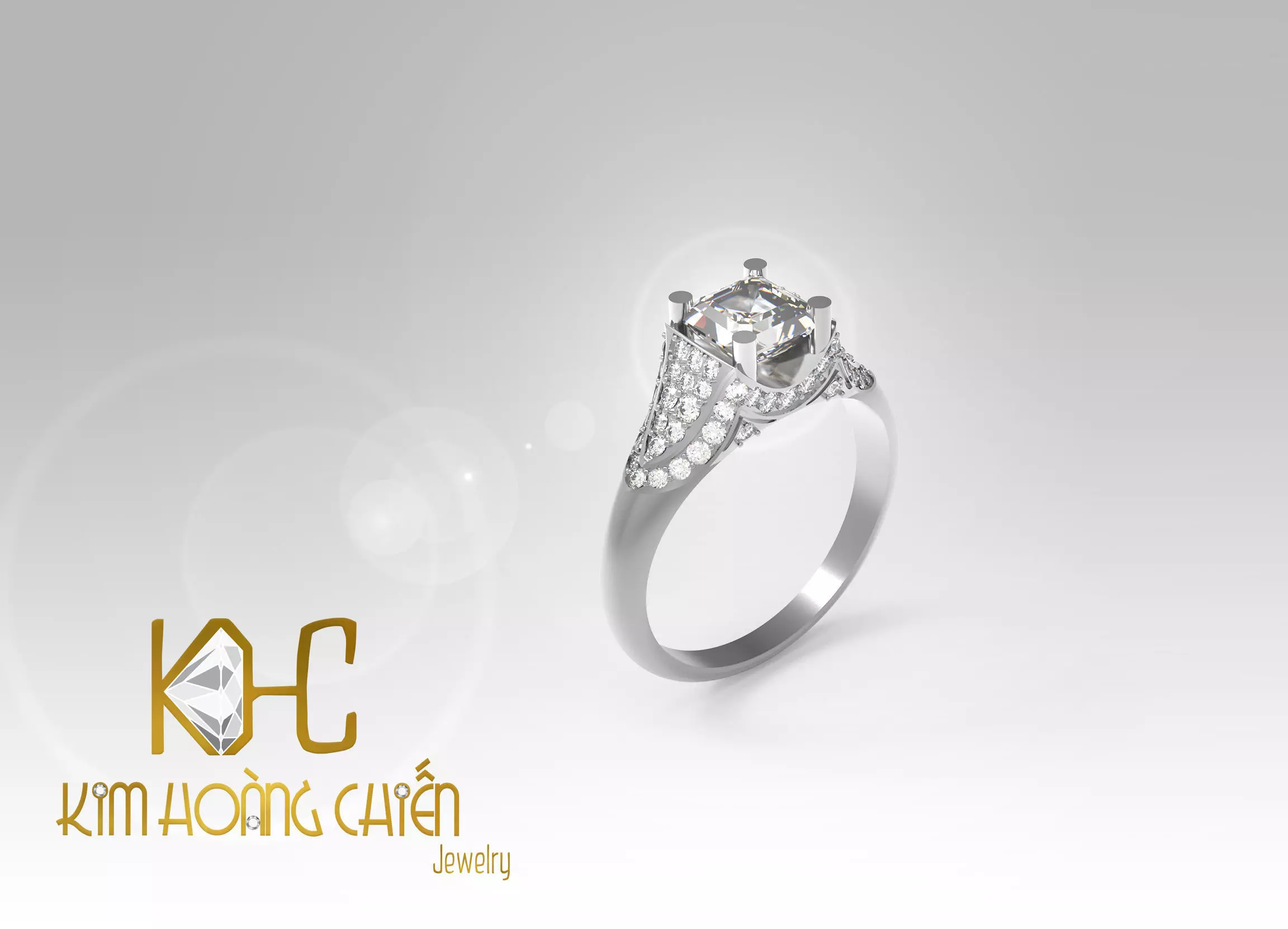 Rings-CC31-with diamond -1 Files 3D print model 3D print model_0