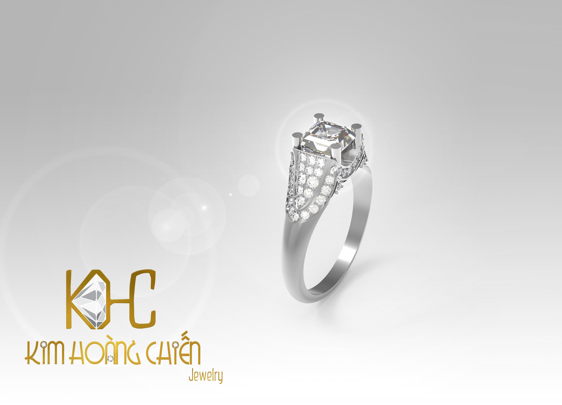 Rings-CC31-with diamond -1 Files 3D print model 3D print model_4