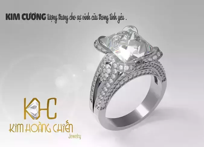 Rings-CC32-with diamond -1 Files 3D print model