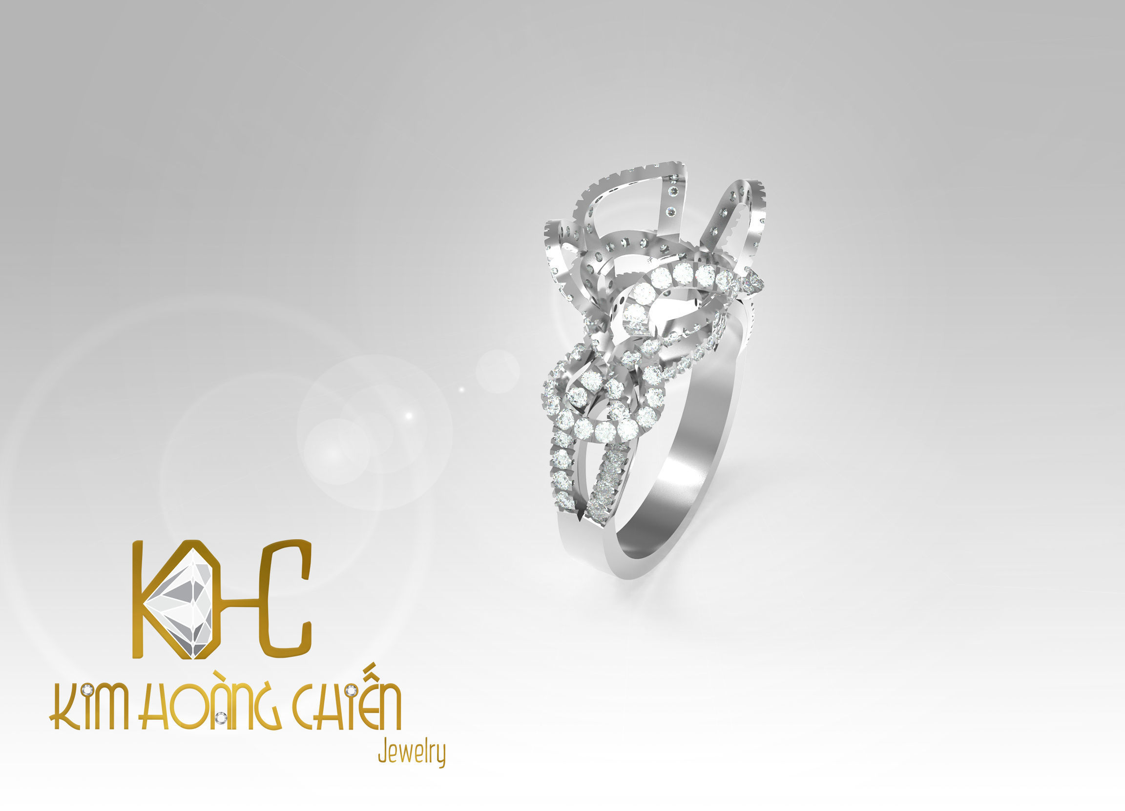 Rings-CC33-with diamond -1 Files 3D print model  3D print model_4