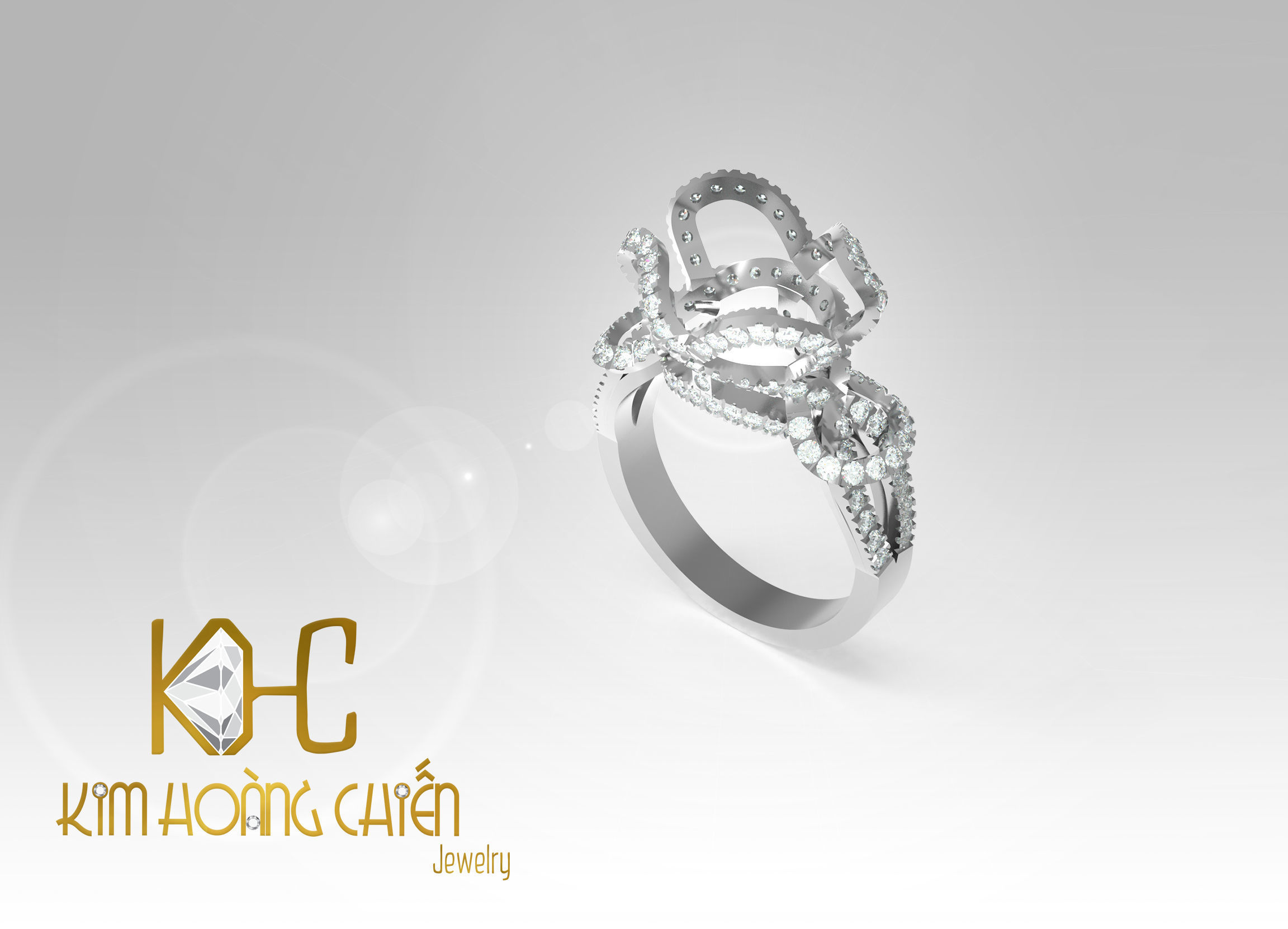Rings-CC33-with diamond -1 Files 3D print model  3D print model_2