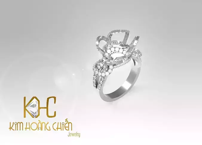 Rings-CC33-with diamond -1 Files 3D print model 