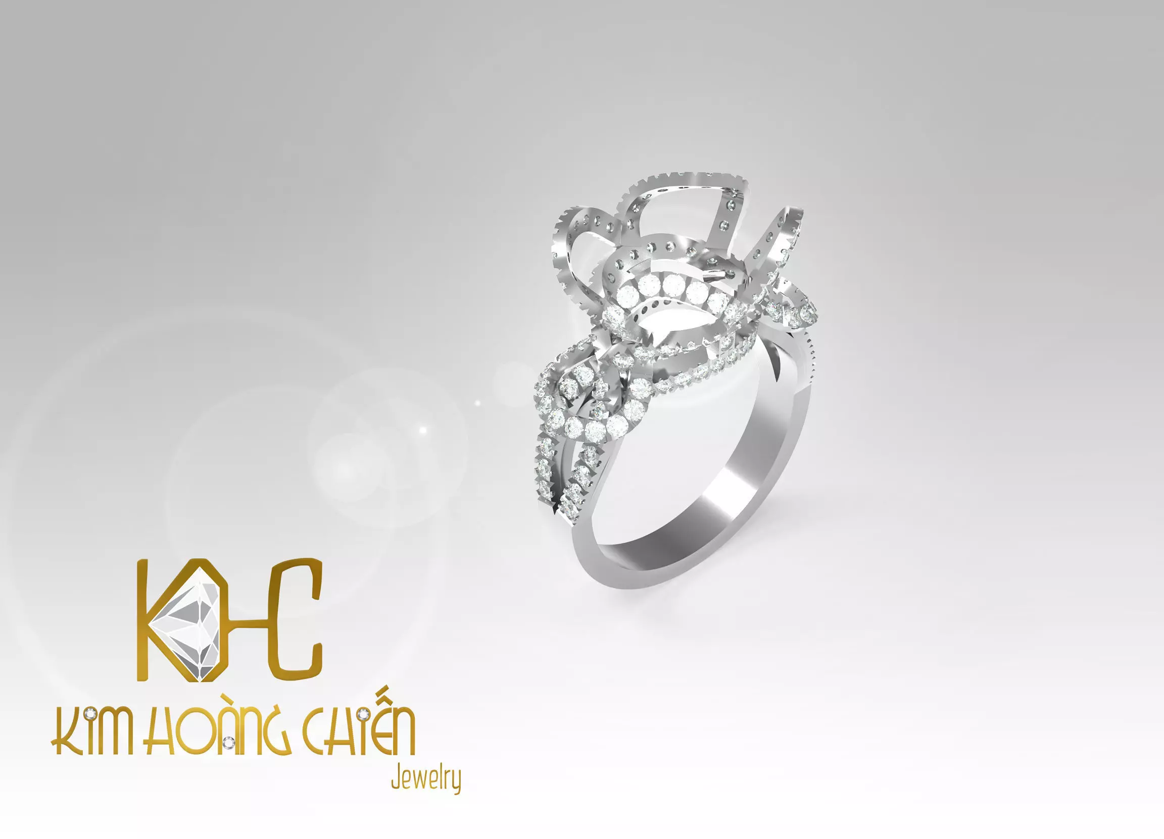 Rings-CC33-with diamond -1 Files 3D print model  3D print model_0