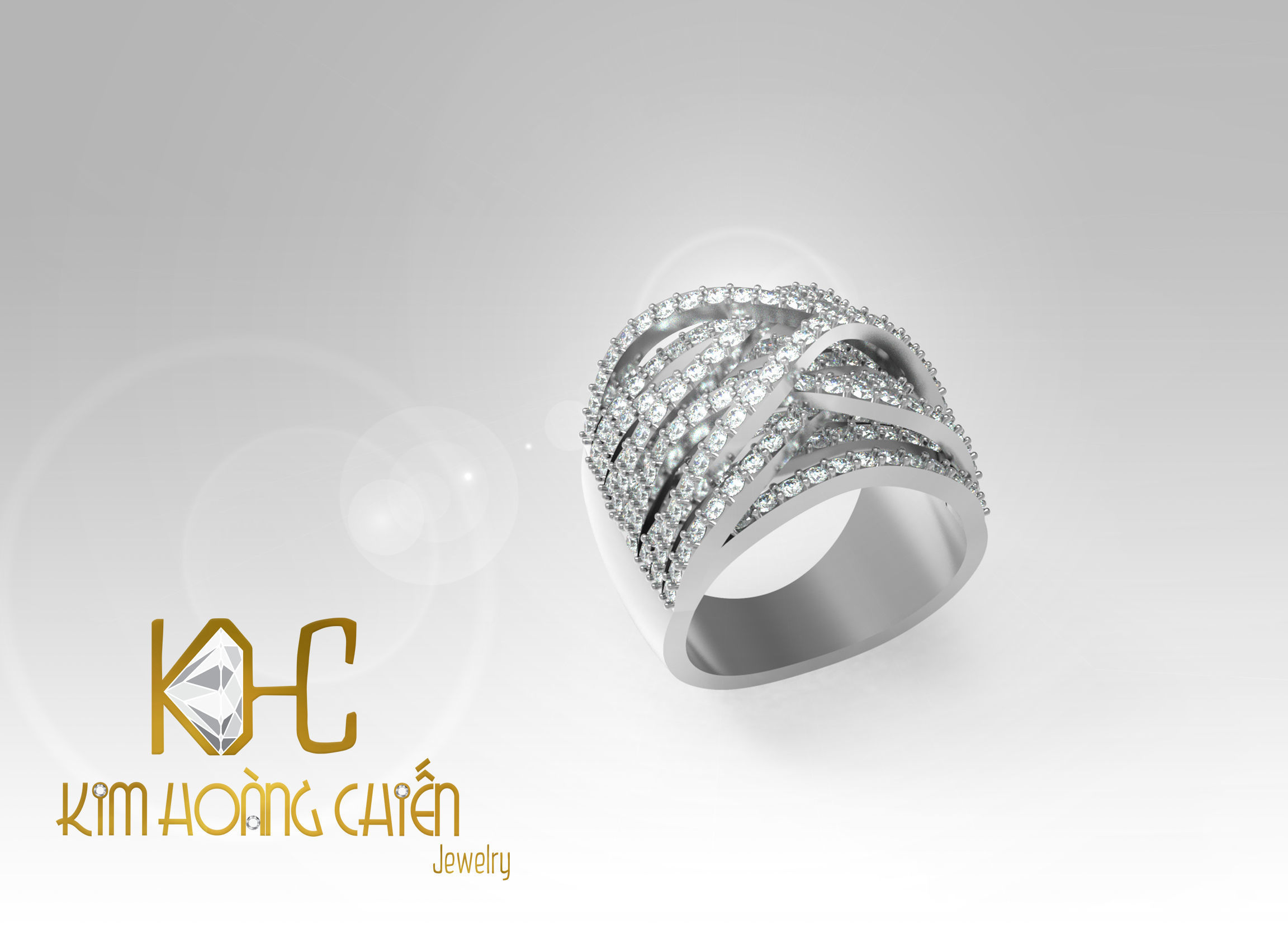 Rings-CC34-with diamond -1 Files 3D print model  3D print model_5