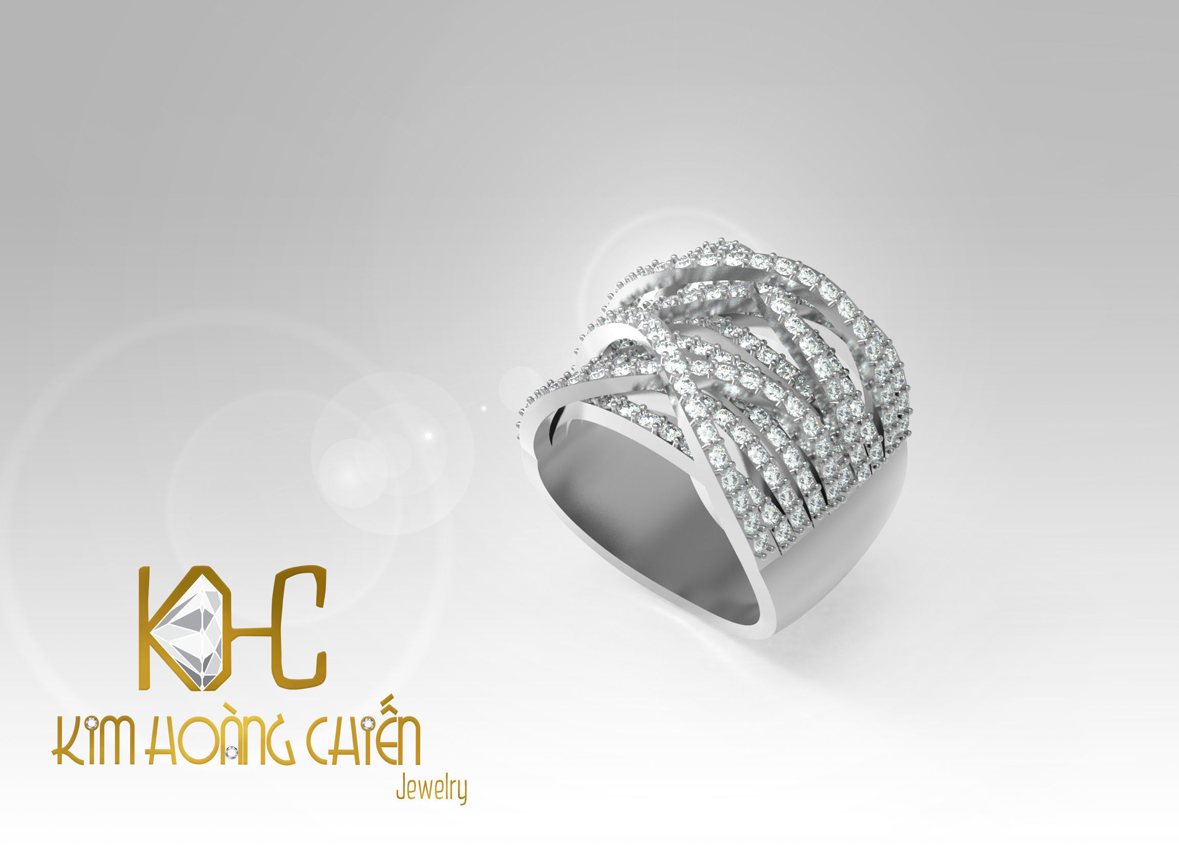 Rings-CC34-with diamond -1 Files 3D print model  3D print model_2