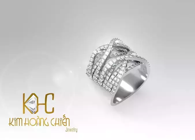 Rings-CC34-with diamond -1 Files 3D print model 