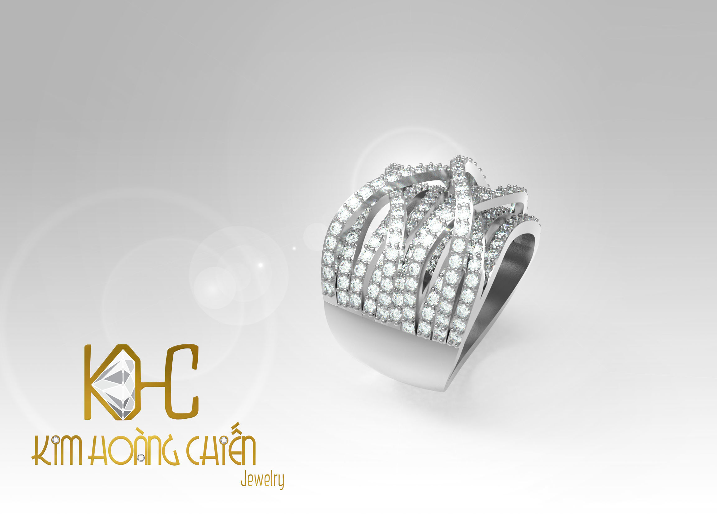 Rings-CC34-with diamond -1 Files 3D print model  3D print model_4
