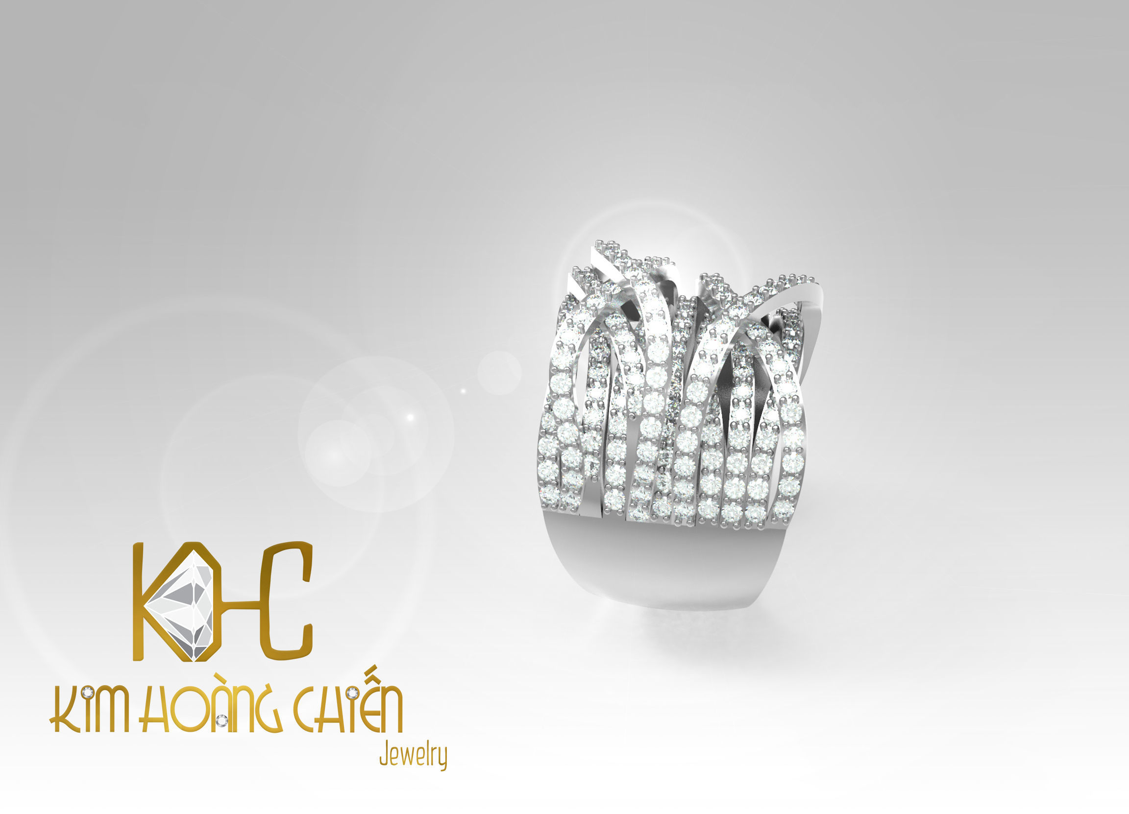 Rings-CC34-with diamond -1 Files 3D print model  3D print model_8