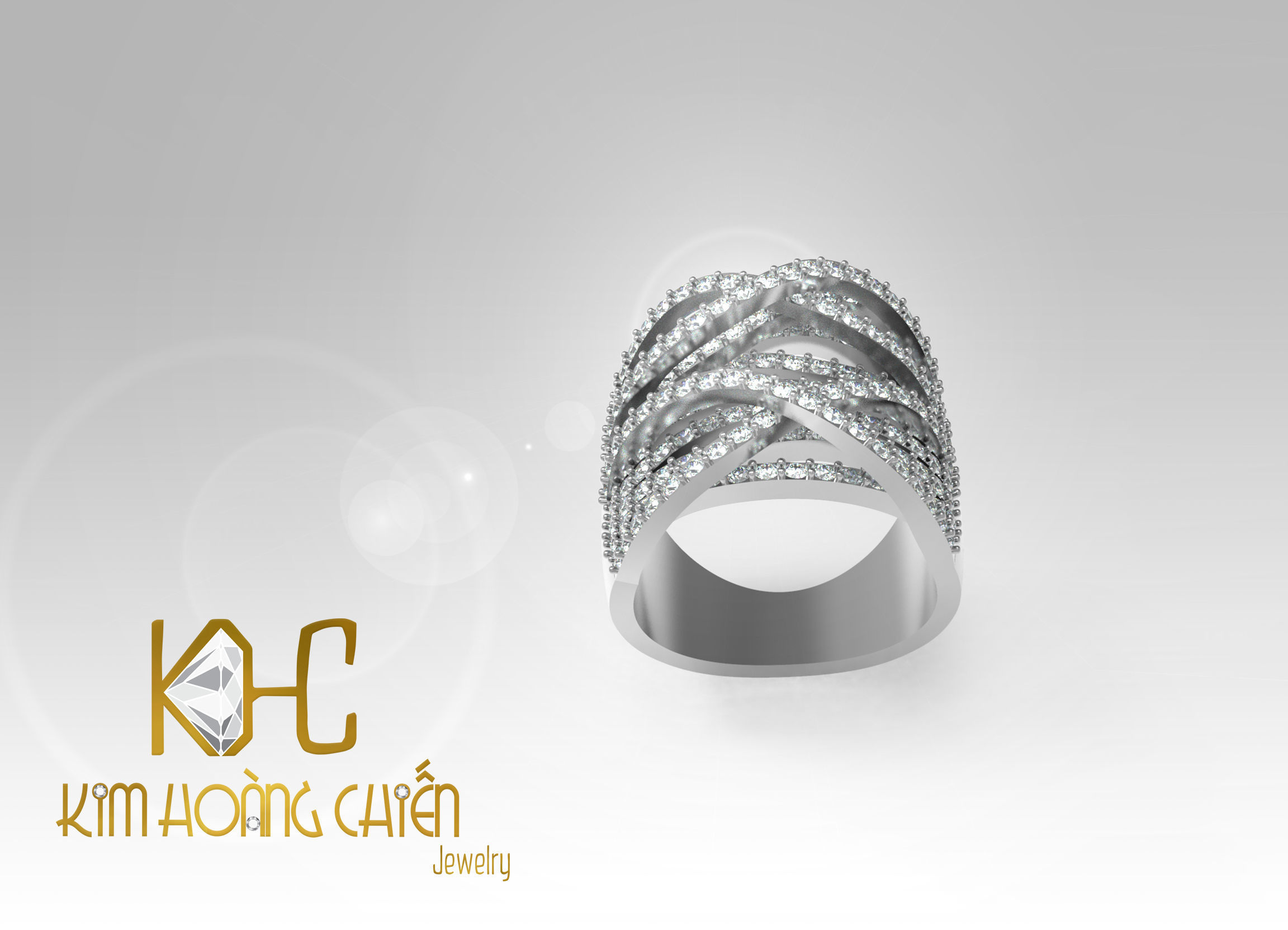 Rings-CC34-with diamond -1 Files 3D print model  3D print model_1