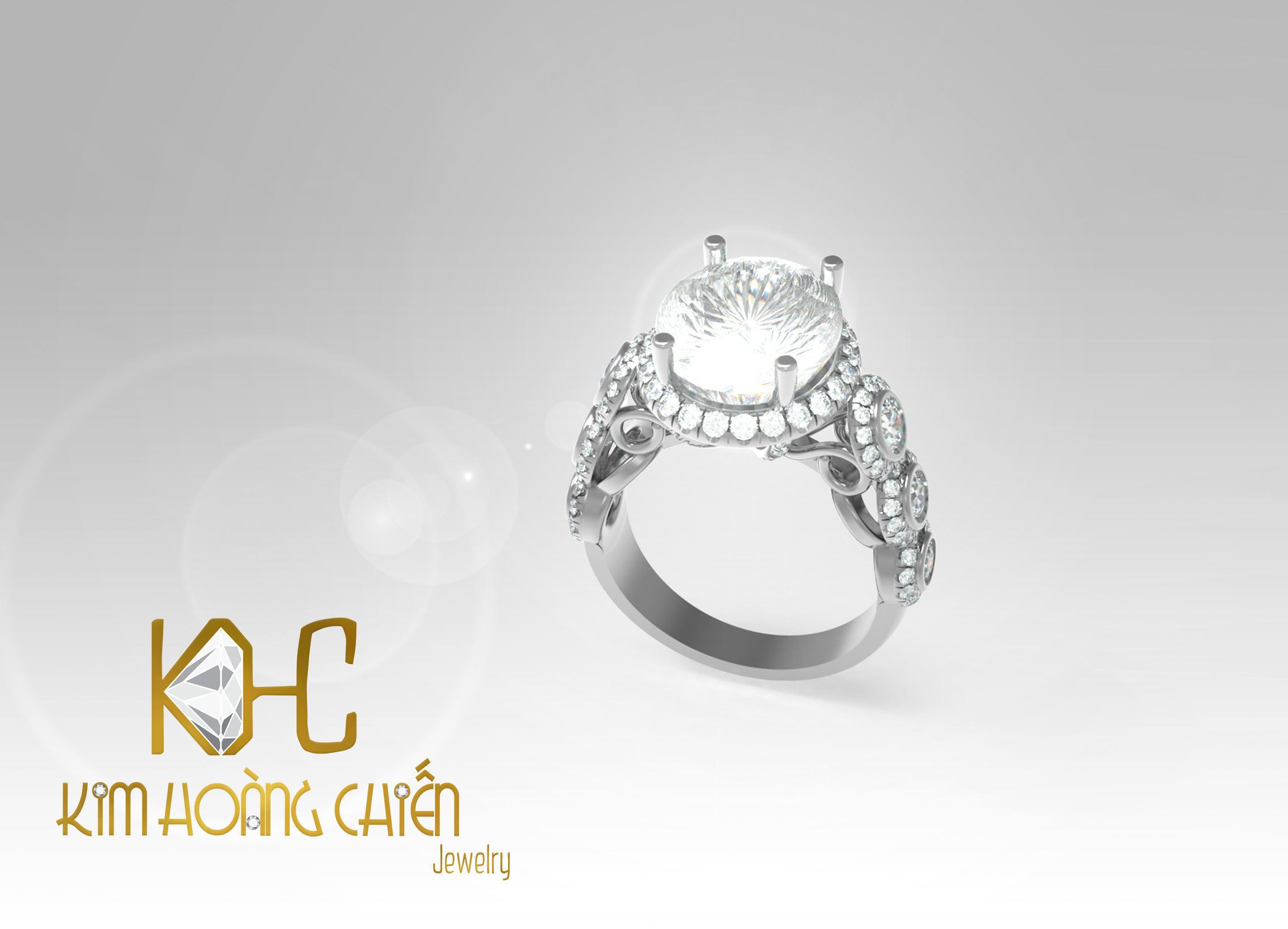 Rings-CC35 -with diamond -1 Files 3D print model 3D print model_6
