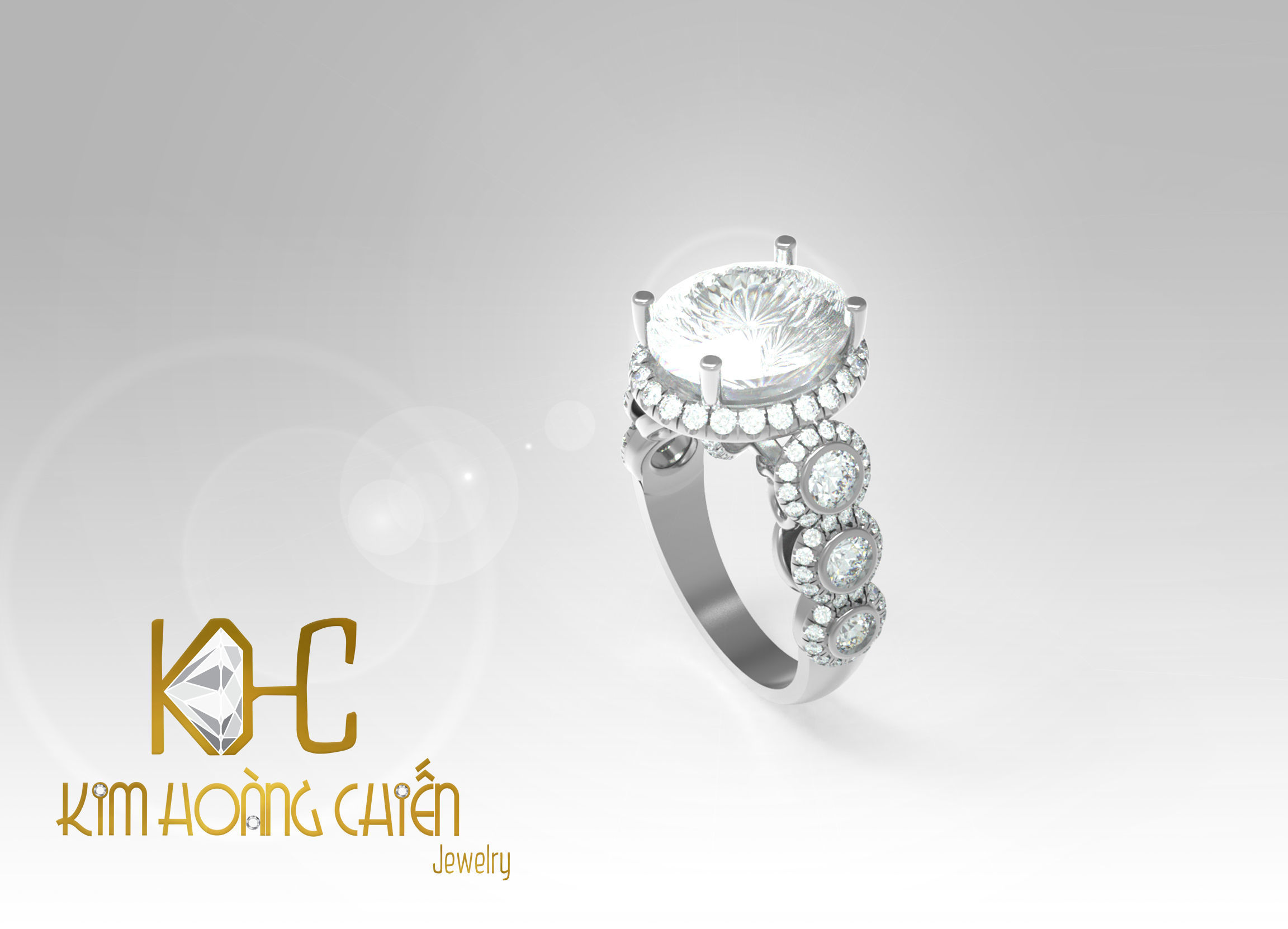 Rings-CC35 -with diamond -1 Files 3D print model 3D print model_7