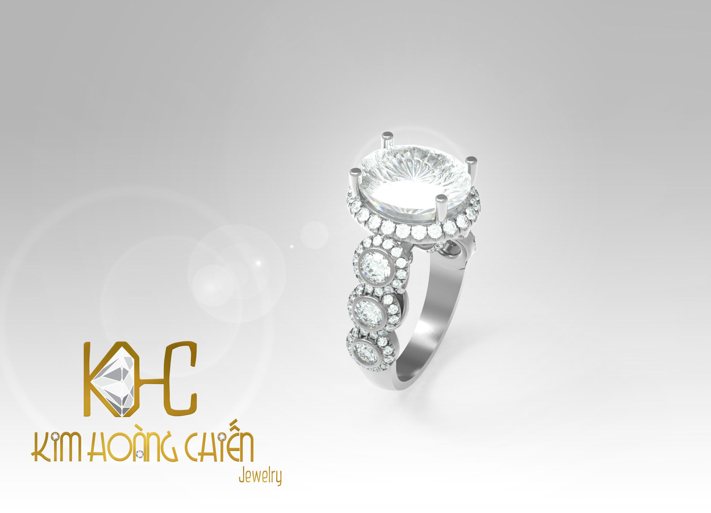 Rings-CC35 -with diamond -1 Files 3D print model 3D print model_4