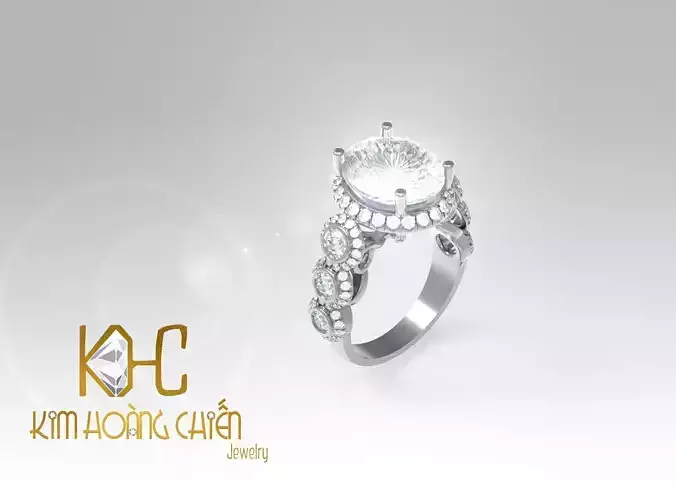 Rings-CC35 -with diamond -1 Files 3D print model