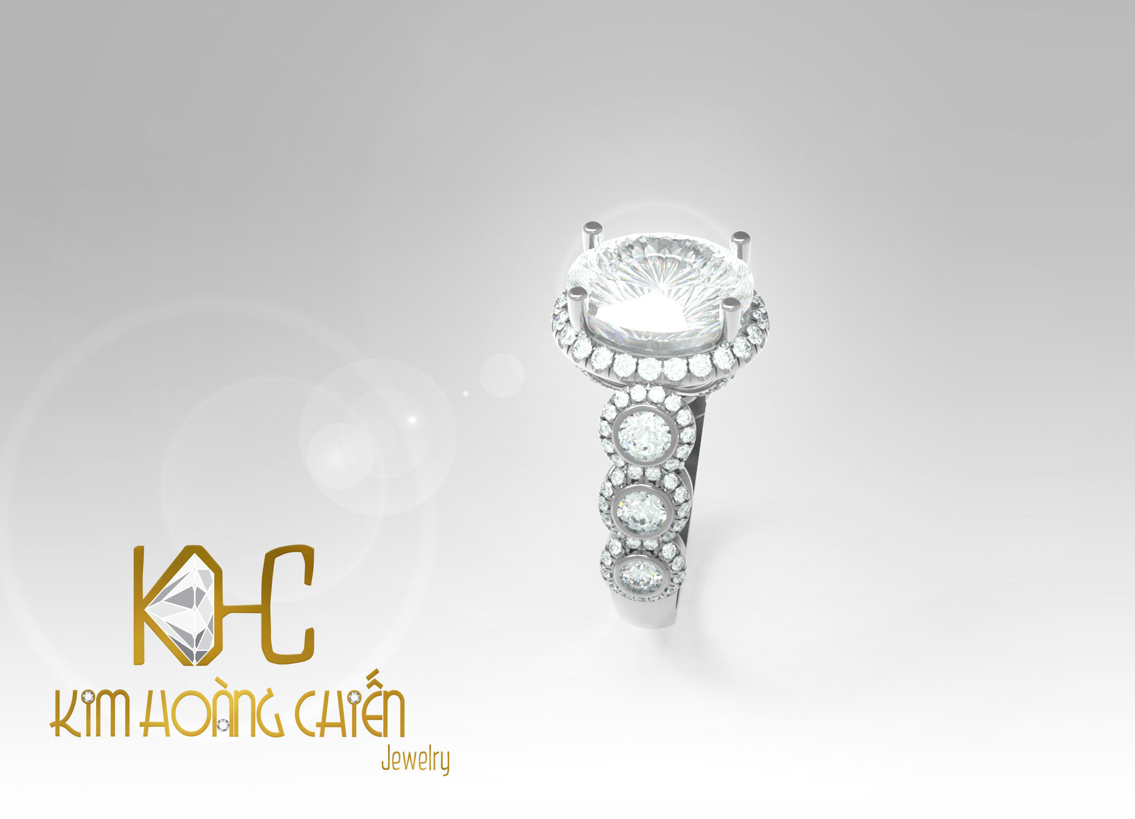 Rings-CC35 -with diamond -1 Files 3D print model 3D print model_8