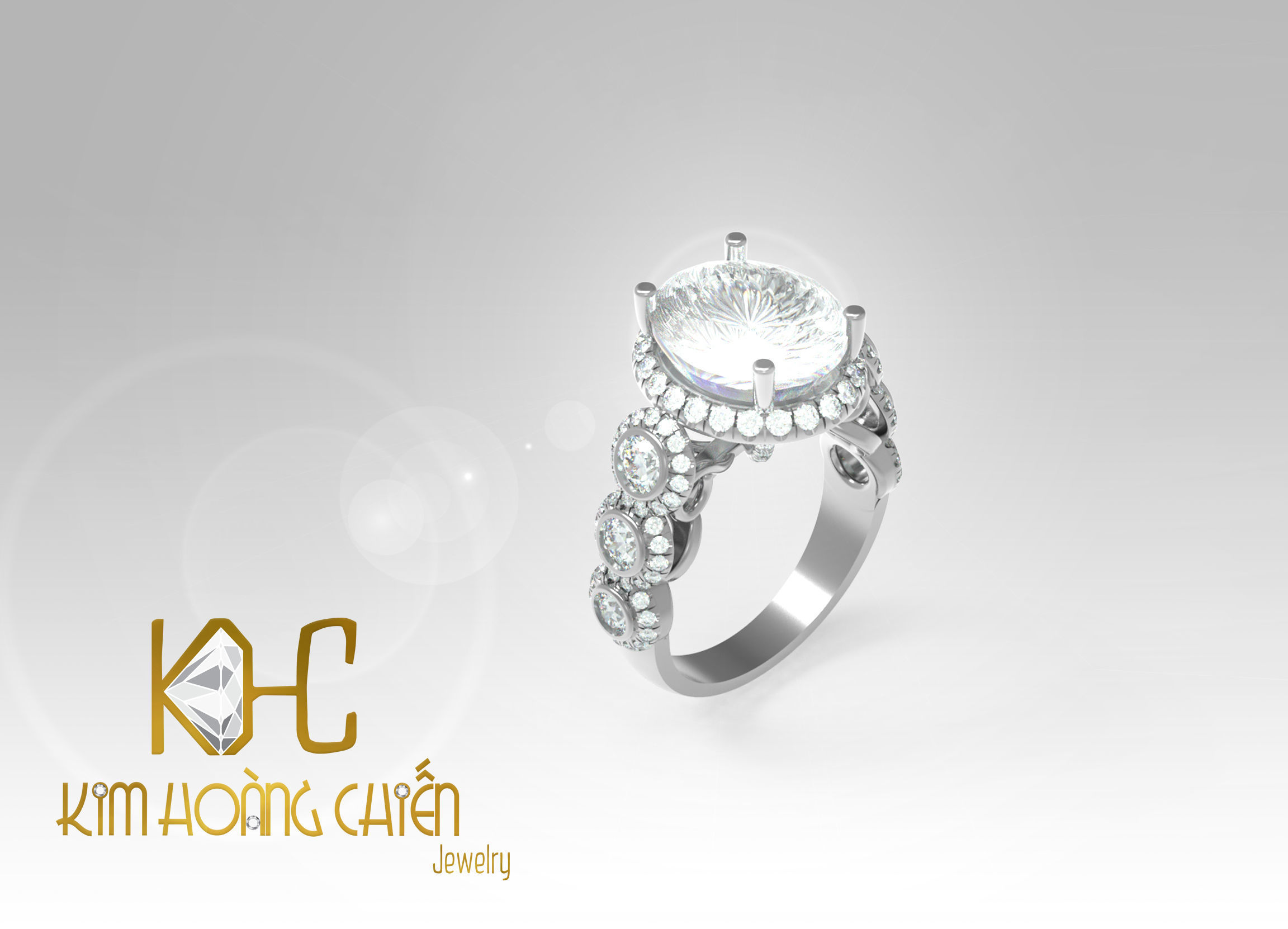 Rings-CC35 -with diamond -1 Files 3D print model 3D print model_9
