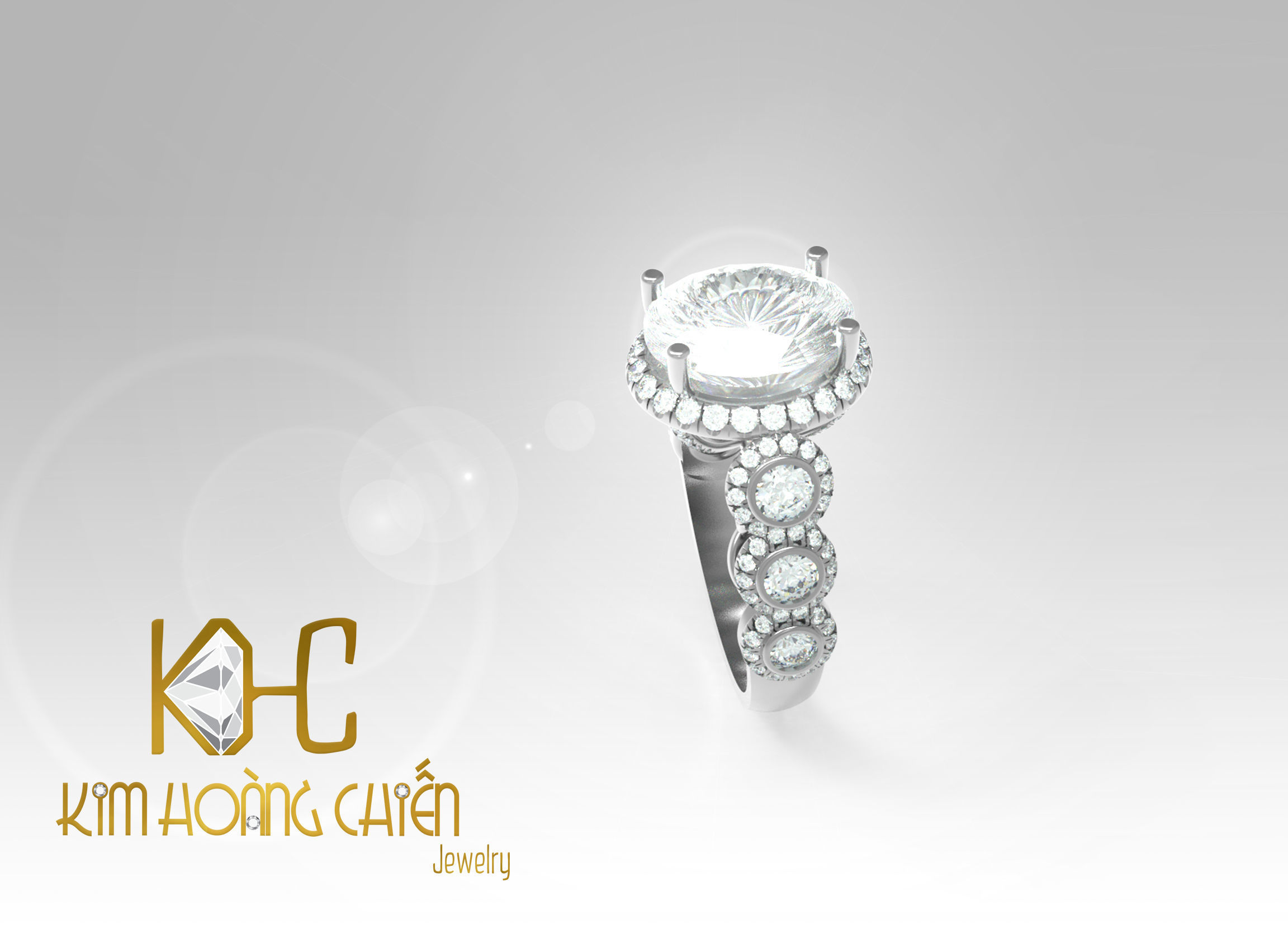 Rings-CC35 -with diamond -1 Files 3D print model 3D print model_3
