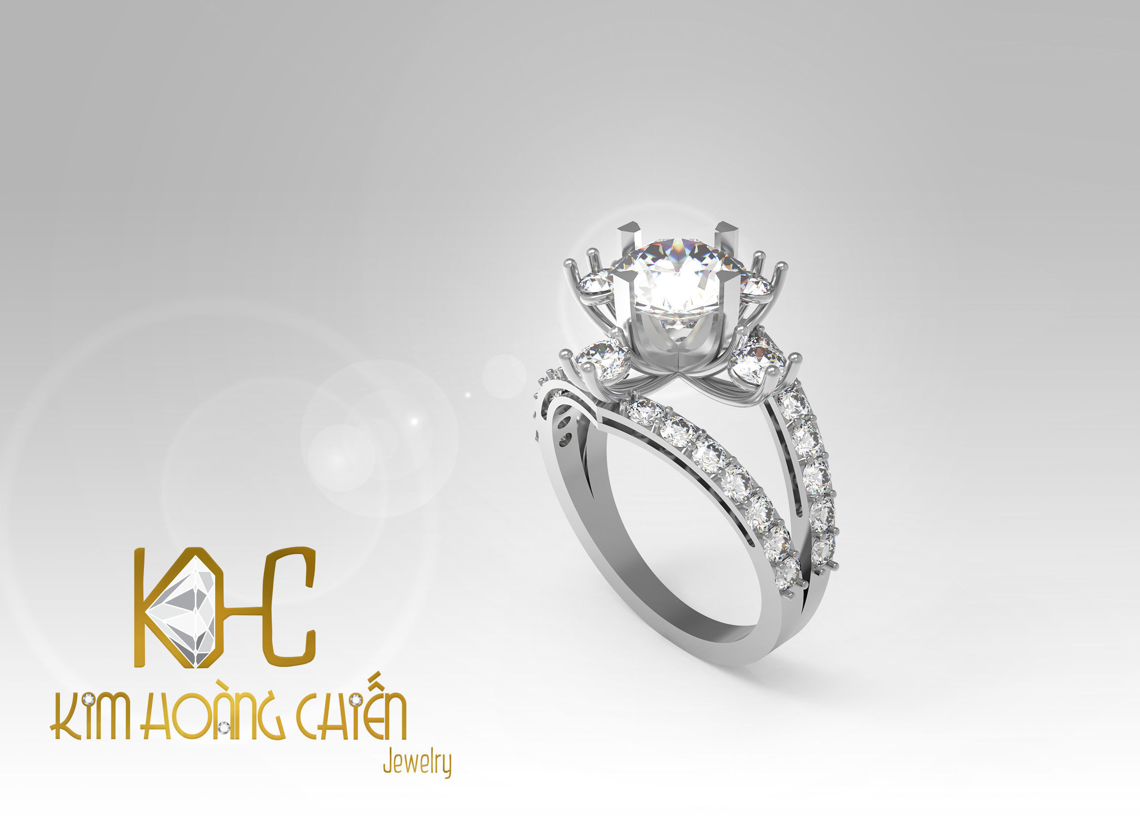 Rings-CC37-with diamond -1 Files 3D print mode 3D print model_7