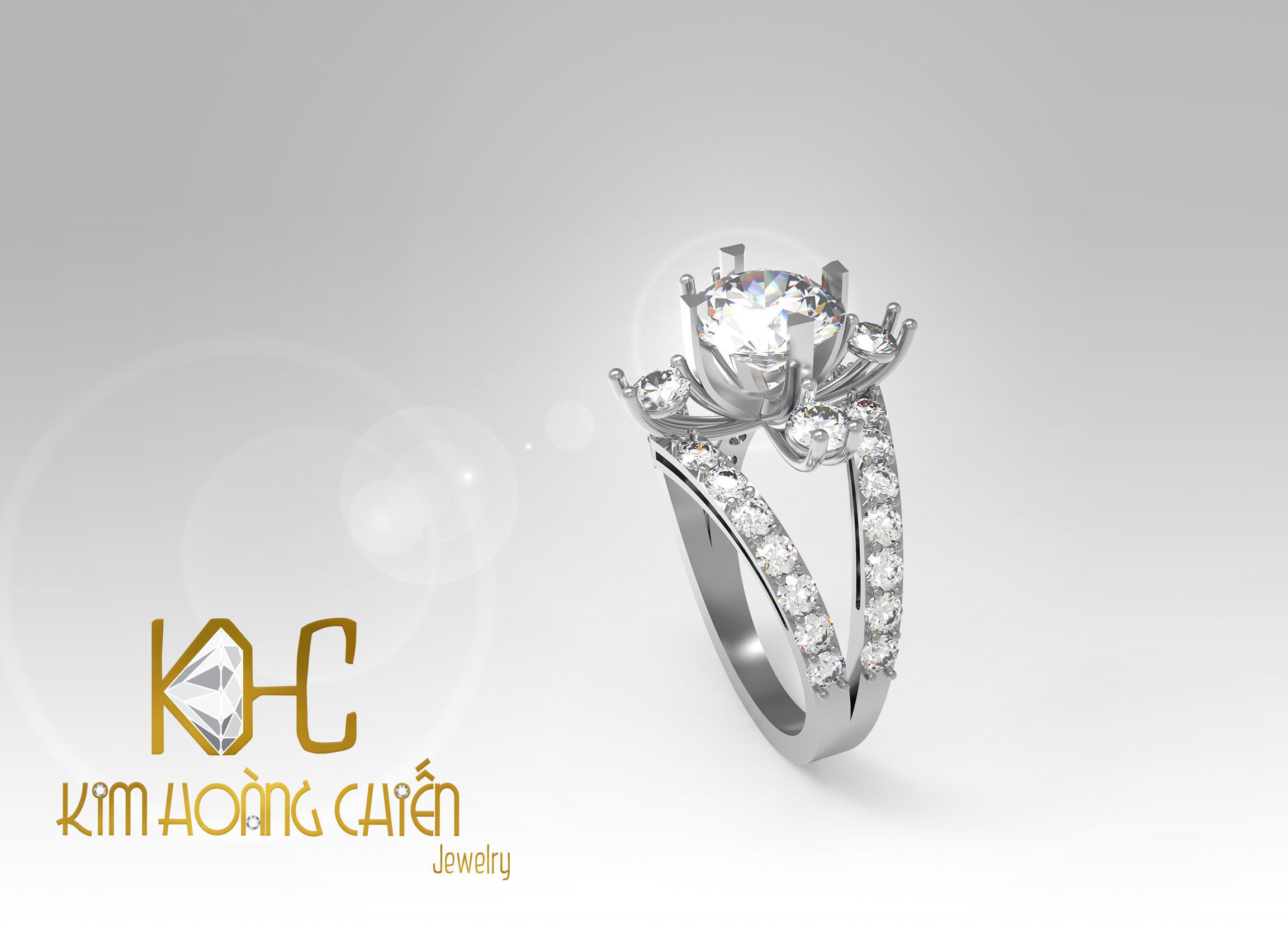 Rings-CC37-with diamond -1 Files 3D print mode 3D print model_3