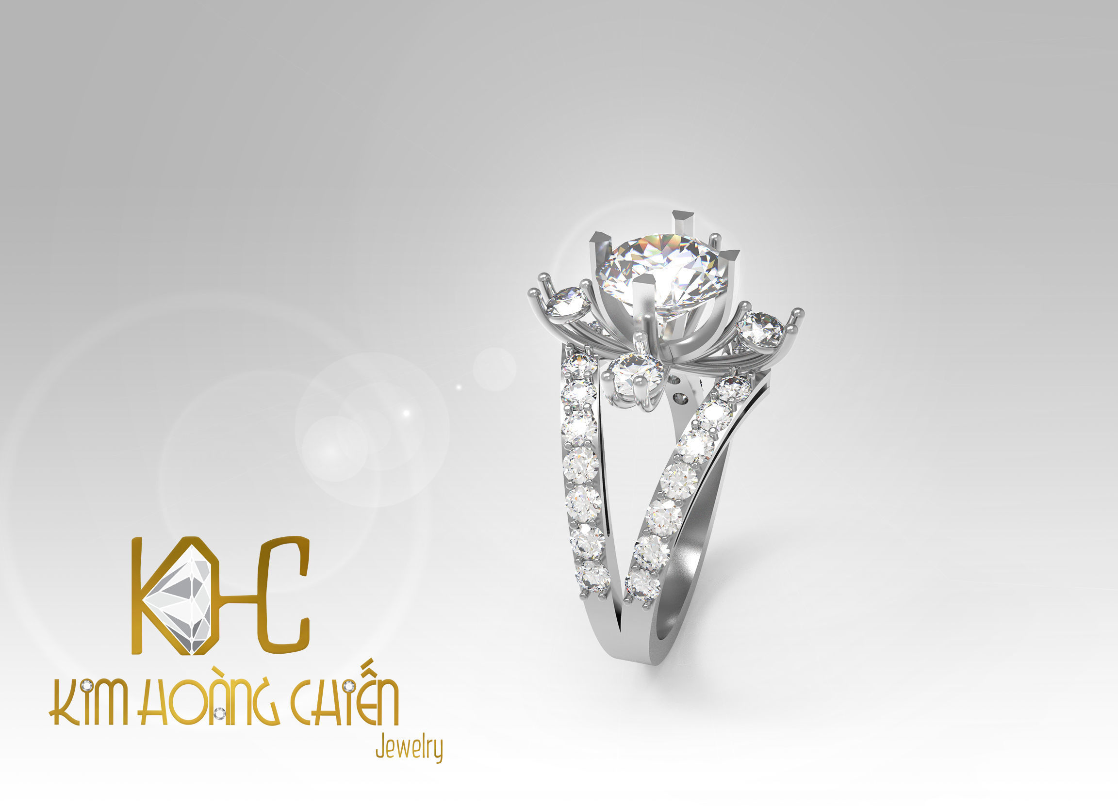 Rings-CC37-with diamond -1 Files 3D print mode 3D print model_4