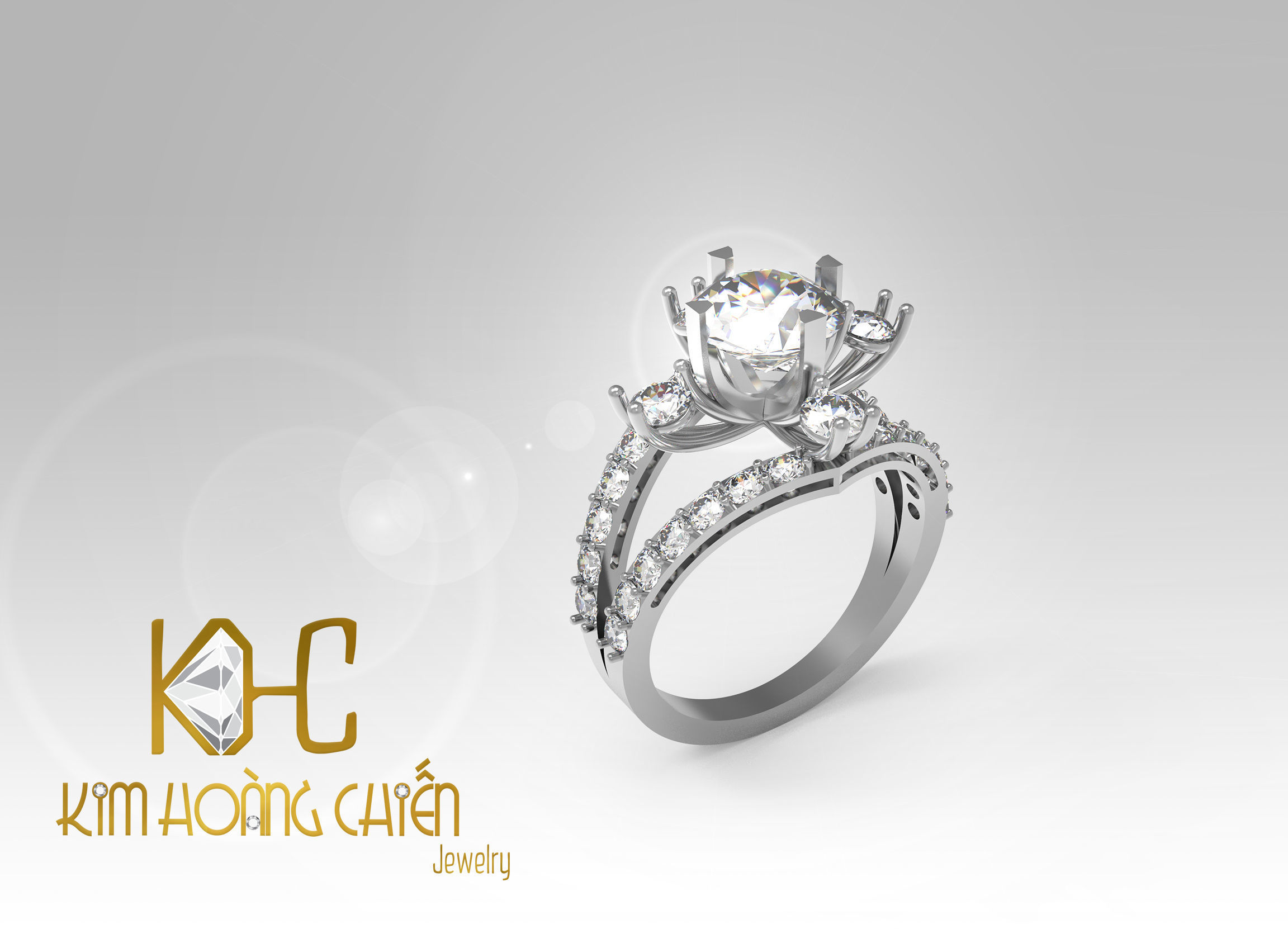 Rings-CC37-with diamond -1 Files 3D print mode 3D print model_5