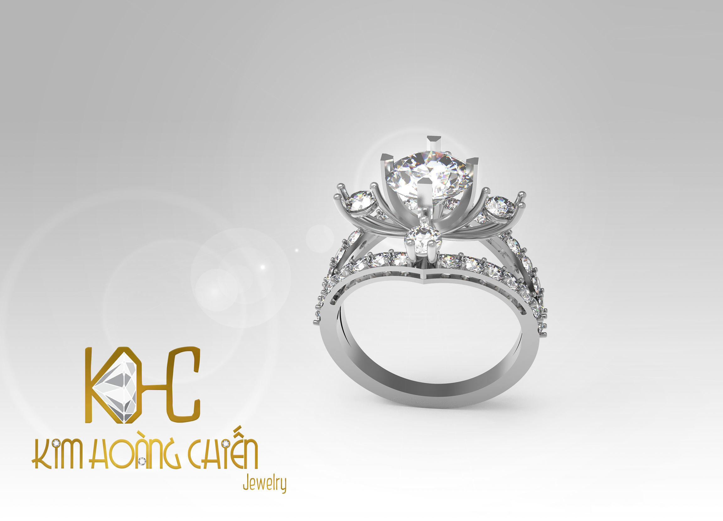 Rings-CC37-with diamond -1 Files 3D print mode 3D print model_6