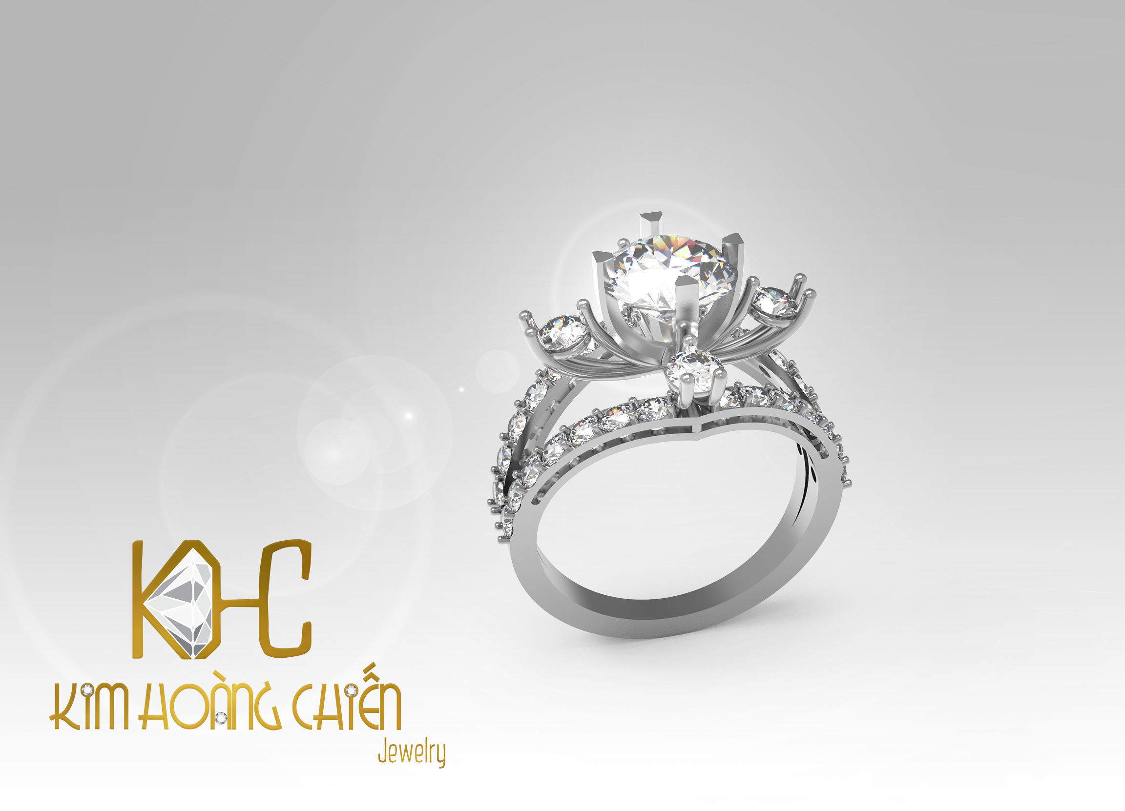 Rings-CC37-with diamond -1 Files 3D print mode 3D print model_1