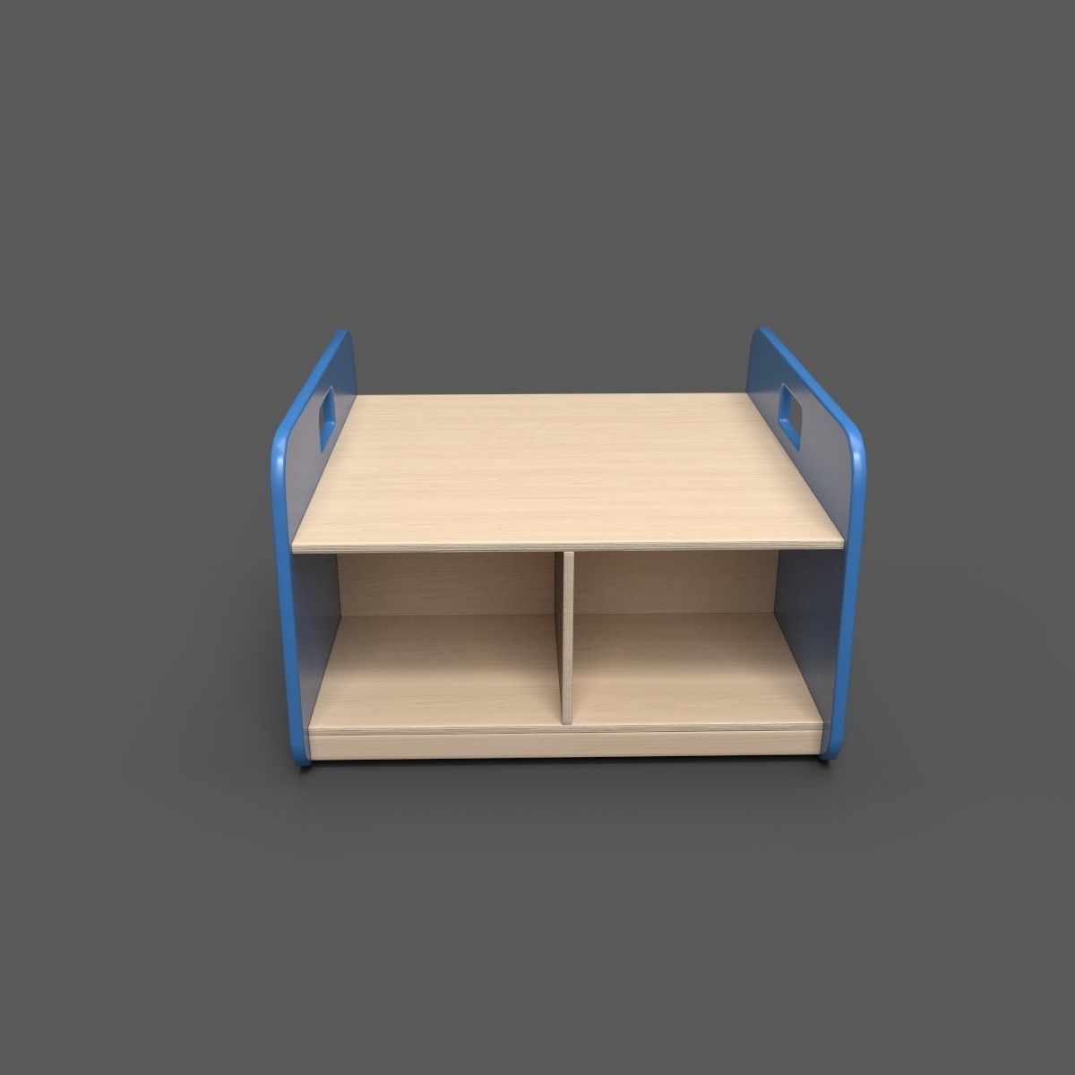 BigBacUp With Tray Blue Low-poly 3D model_1