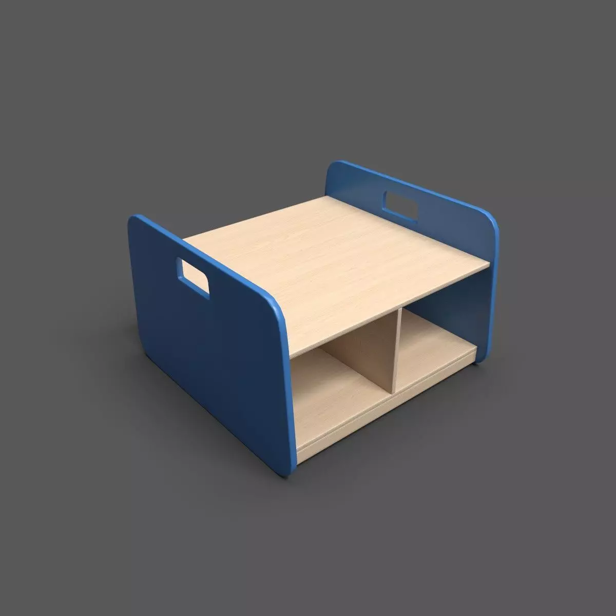 BigBacUp With Tray Blue Low-poly 3D model_0