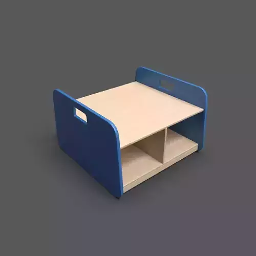 BigBacUp With Tray Blue Low-poly 3D model